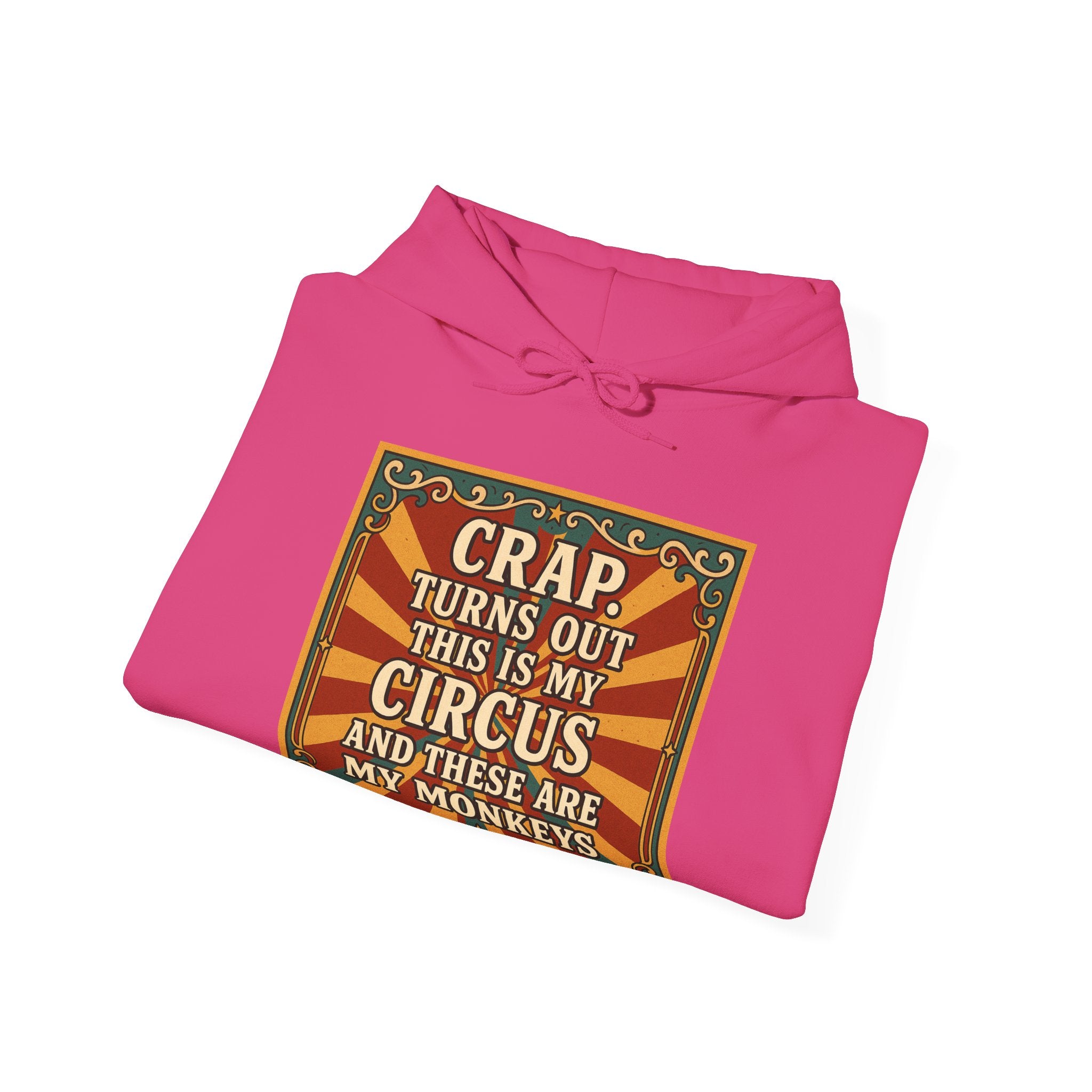 Definitely My Circus and Monkeys Unisex Hoodie - Funny Sweatshirt, Quirky Humor for Birthdays, Cozy Everyday Wear, Unique Gift Idea