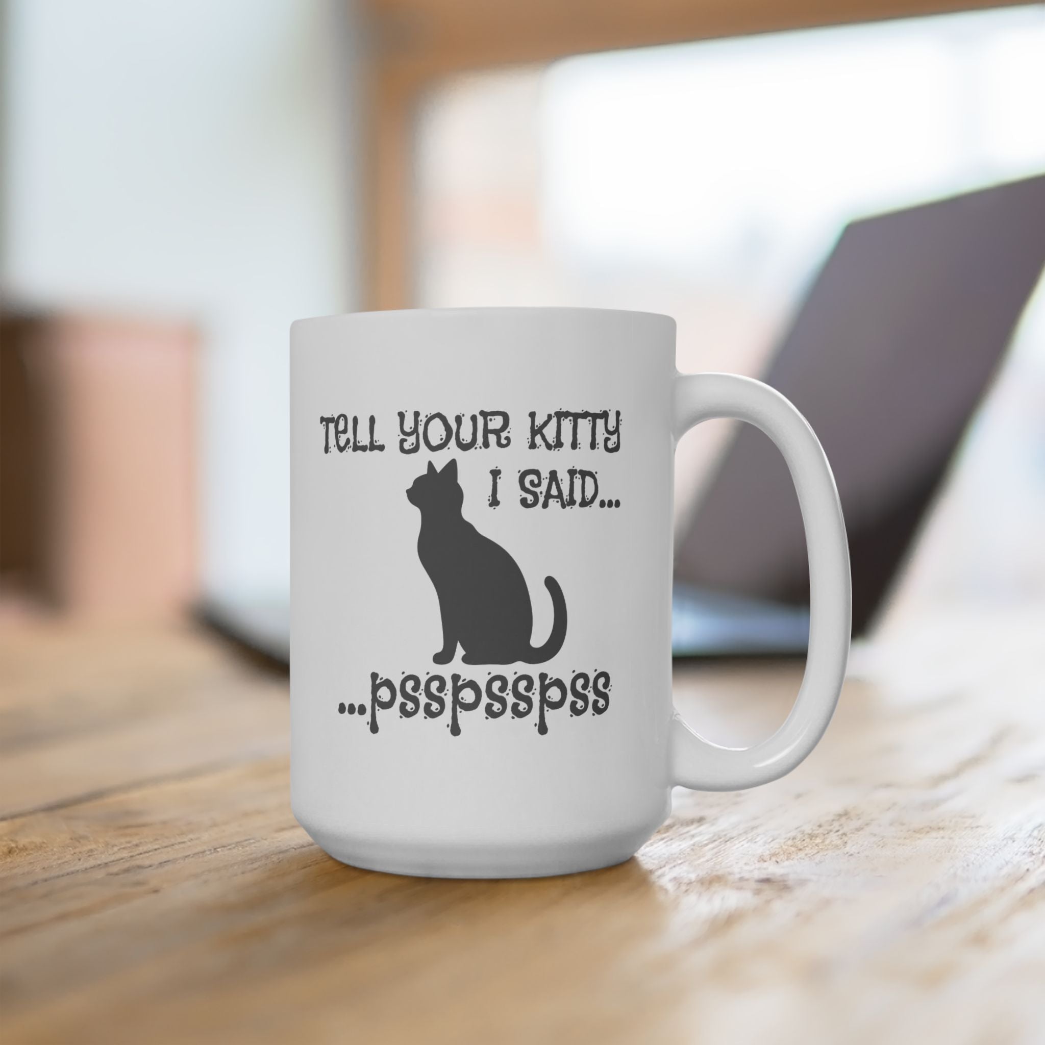 Whimsical Cat Lover's Ceramic Mug - Funny Coffee Cup Gift, Unique Cat Design, Perfect for Birthdays, Holidays, Housewarming, Tea Lovers