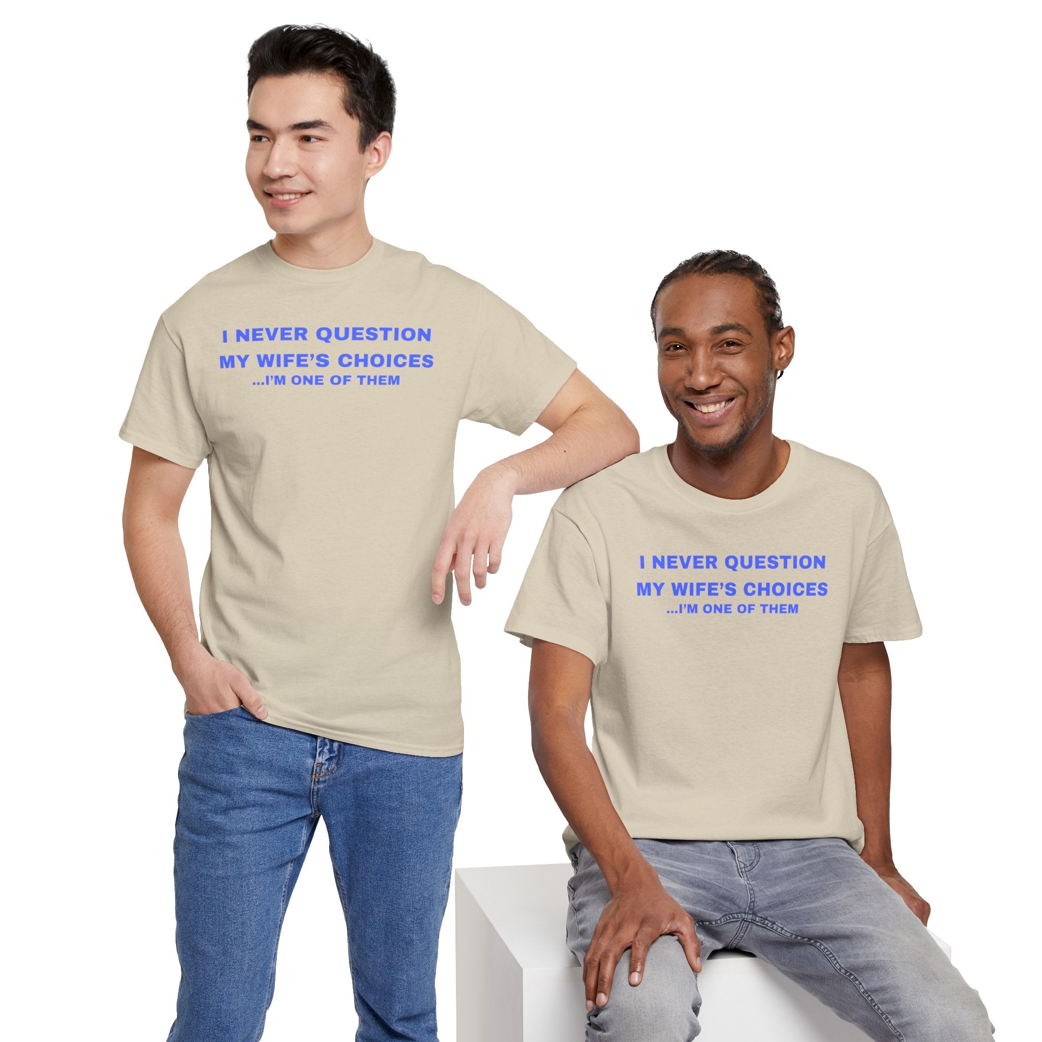 Humorous Unisex Cotton T-shirt - Perfect Gift for Couples, Giggles, Casual Wear, Everyday Fun