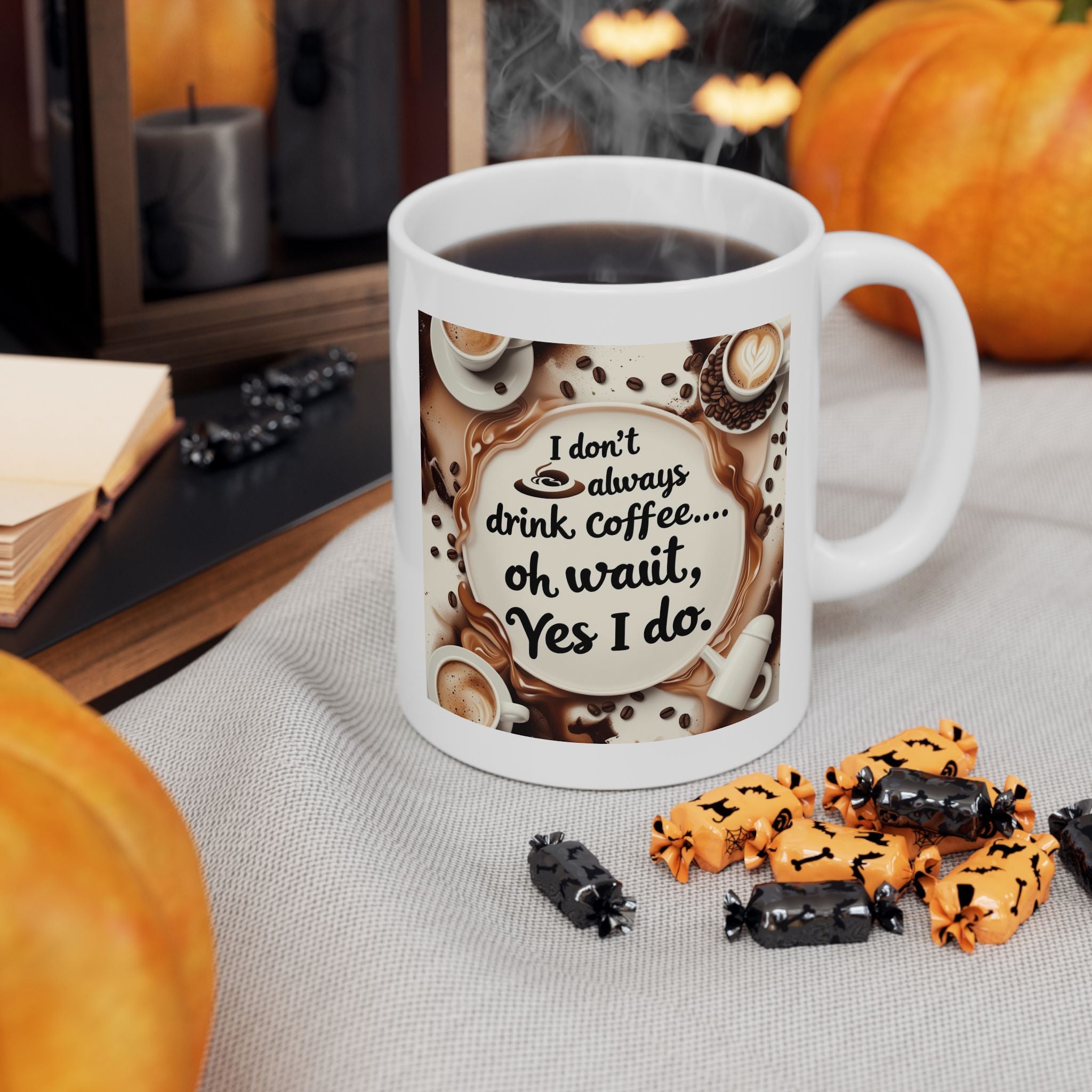 Coffee Lover's Ceramic Mug - Perfect Gift for Birthdays, Holidays, and Cozy Mornings, Customizable Design, Daily Coffee Mug