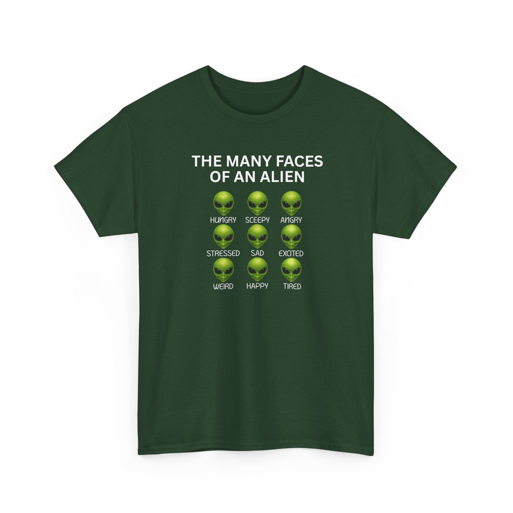 Unisex Alien Emotions Tee, Funny Graphic T-Shirt, Humor Gift for Nerds, Sci-Fi Apparel, Casual Wear for Fans