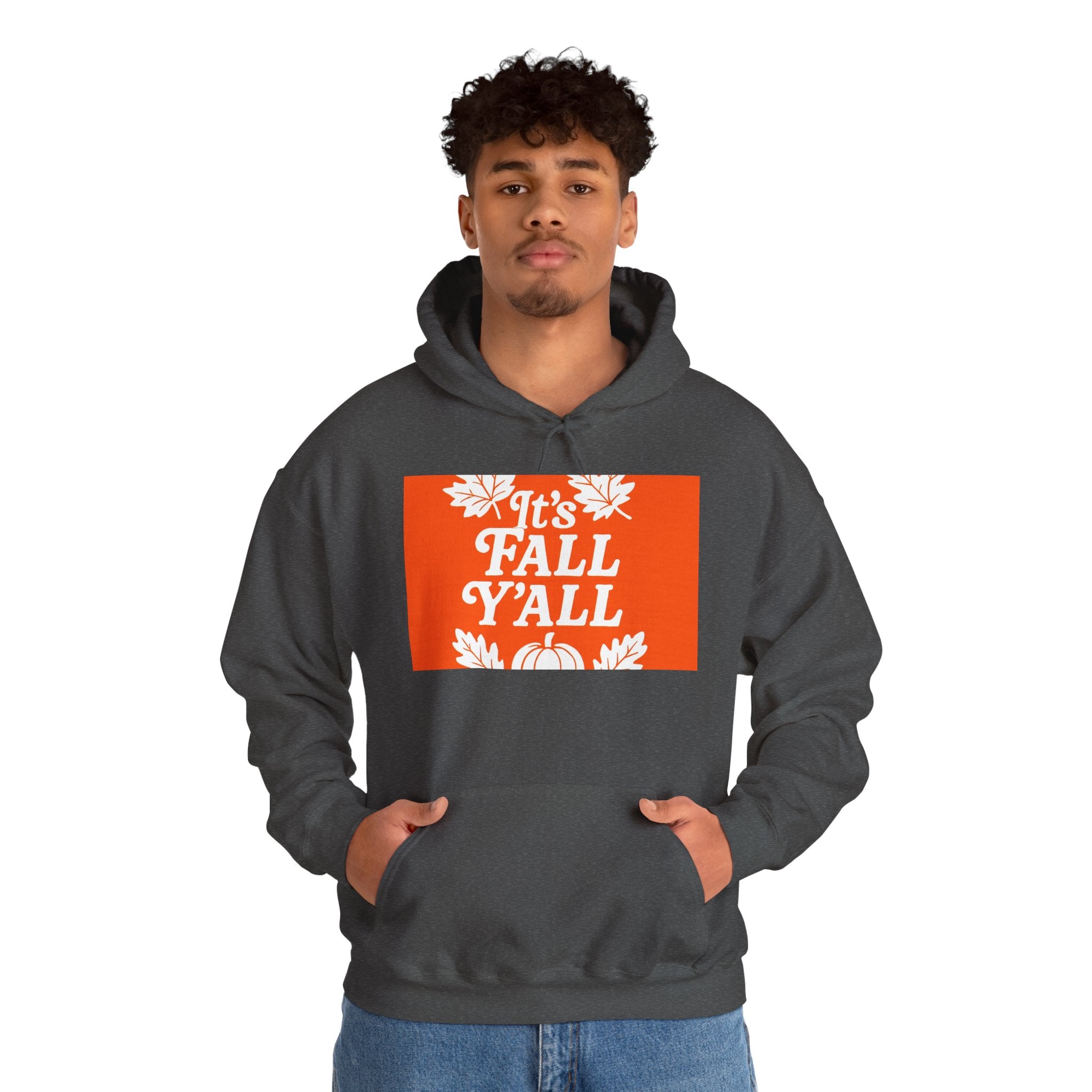 It's Fall Ya'll - Fall Vibes Hooded Sweatshirt – Perfect for Autumn Celebrations, Cozy Style, Unisex Sweater Wear, Seasonal Gift, Thanksgiving Apparel
