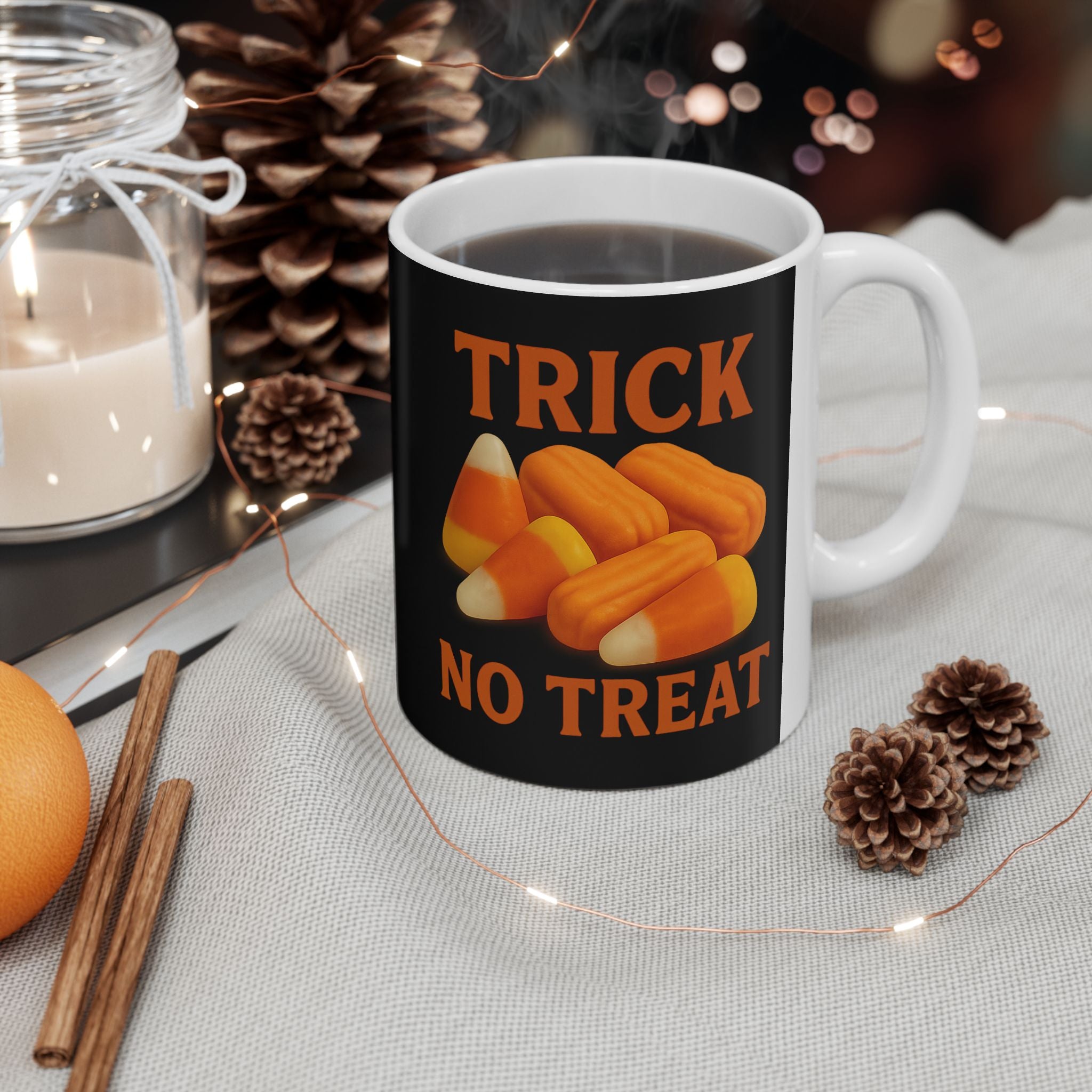 Spooky Candy Corn Mug - Perfect for Halloween, Trick or Treat, Fall Decor, Gift for Halloween Lovers, Autumn Mug