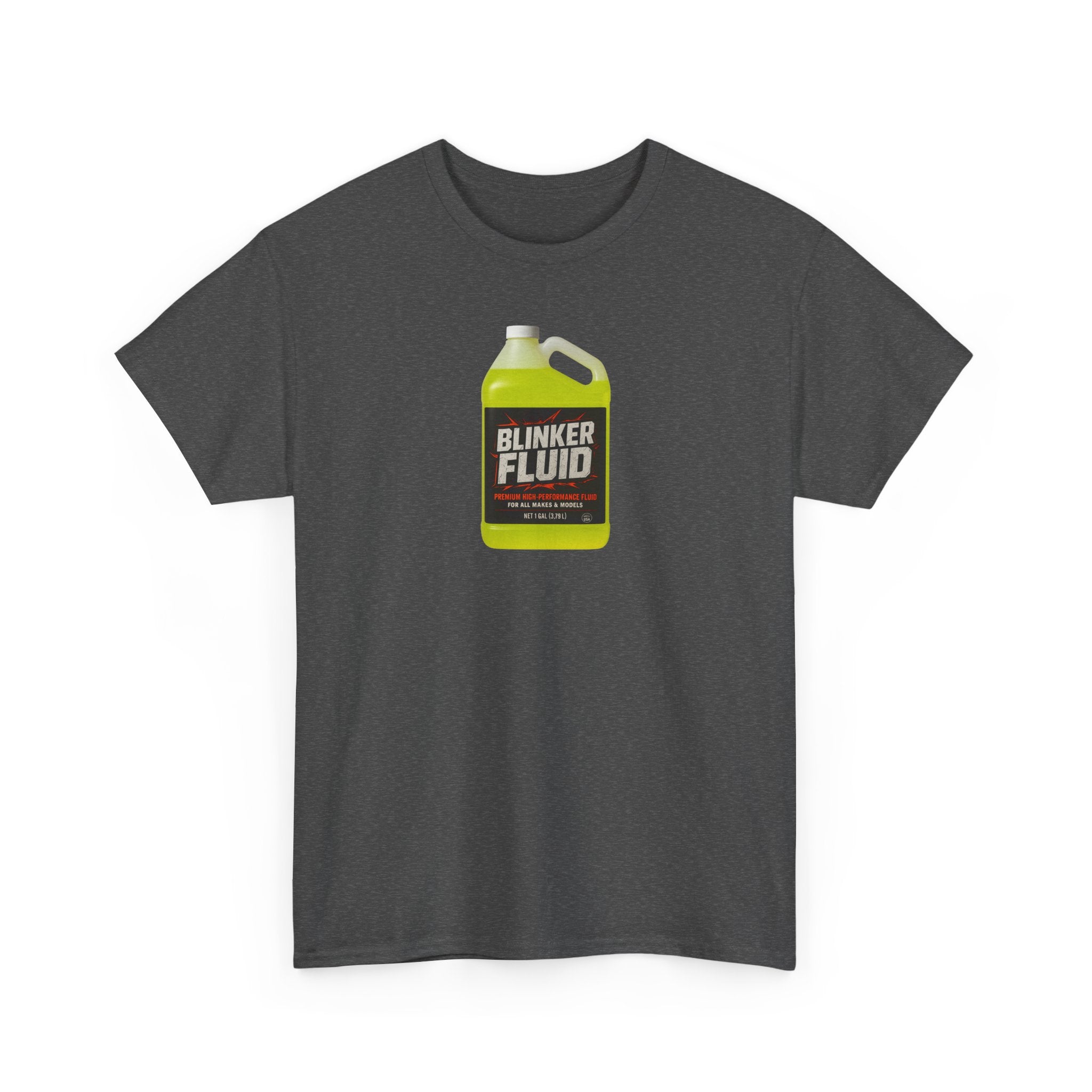 Humorous Blinker Fluid Tee, Funny T-Shirt, Car Lover Gift, Gag Gift, Unisex Heavy Cotton Shirt