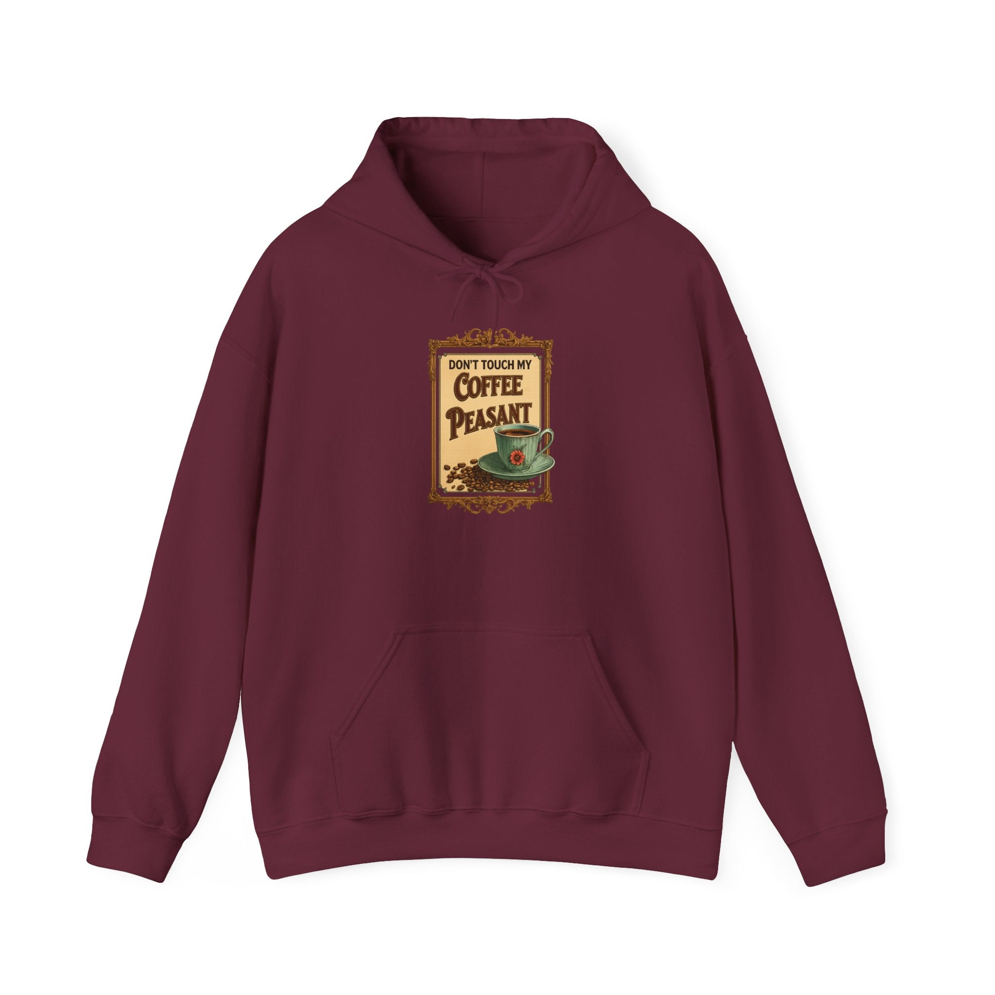 Funny - Don't Touch My Coffee Peasant Hoodie - Comfortable Unisex Sweatshirt for Coffee Lovers,  College Students, Casual Wear, Cafe Style,