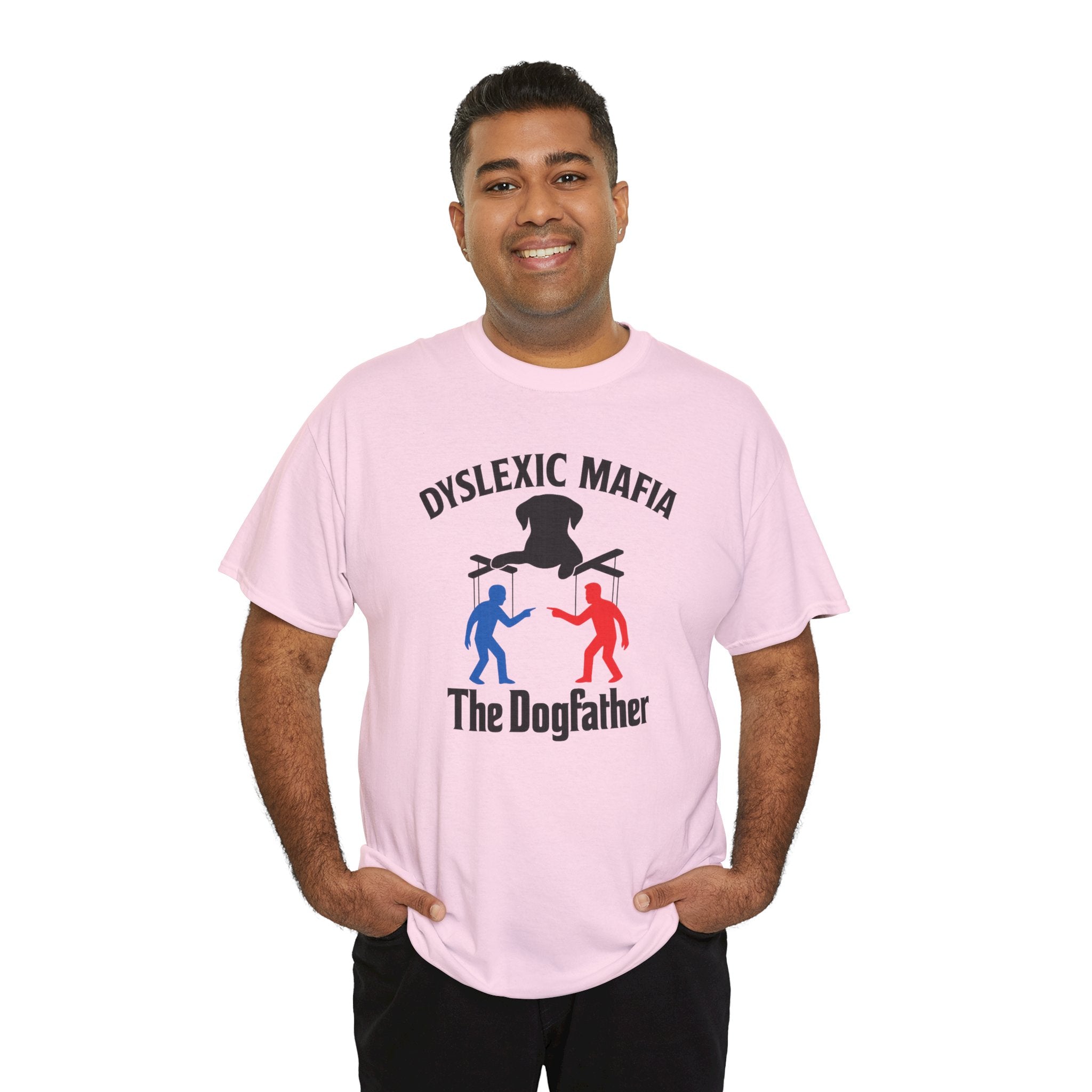 Funny Mafia Dogfather T-shirt- Unisex Heavy Cotton T-Shirt, Funny Graphic Tee, Gift for Dog Lovers, Casual Wear, Statement Shirt