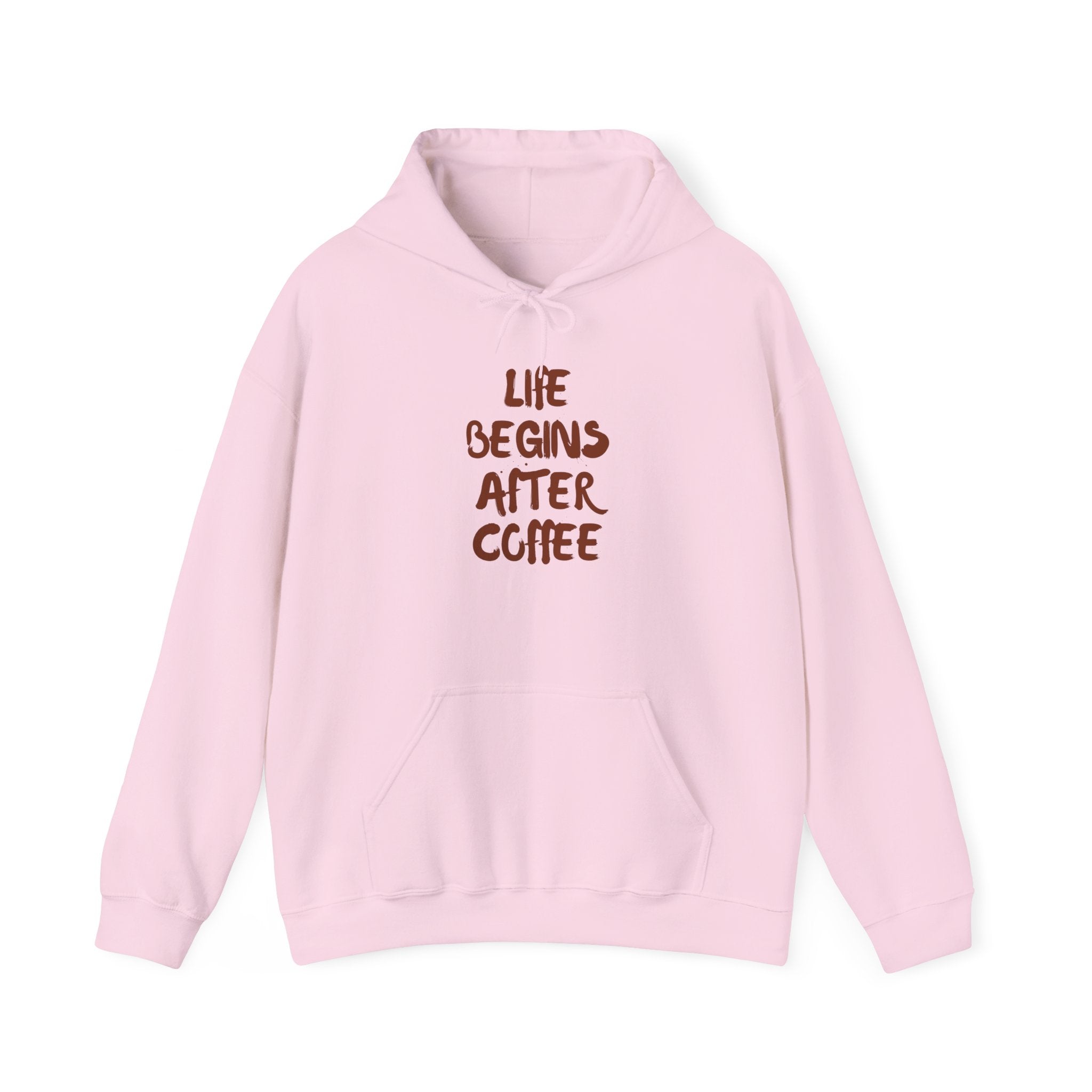 Life Begins After Coffee Hoodie - Cozy Unisex Hooded Sweatshirt for Coffee Lovers, Perfect Gift for Birthdays, Holidays, Relaxation