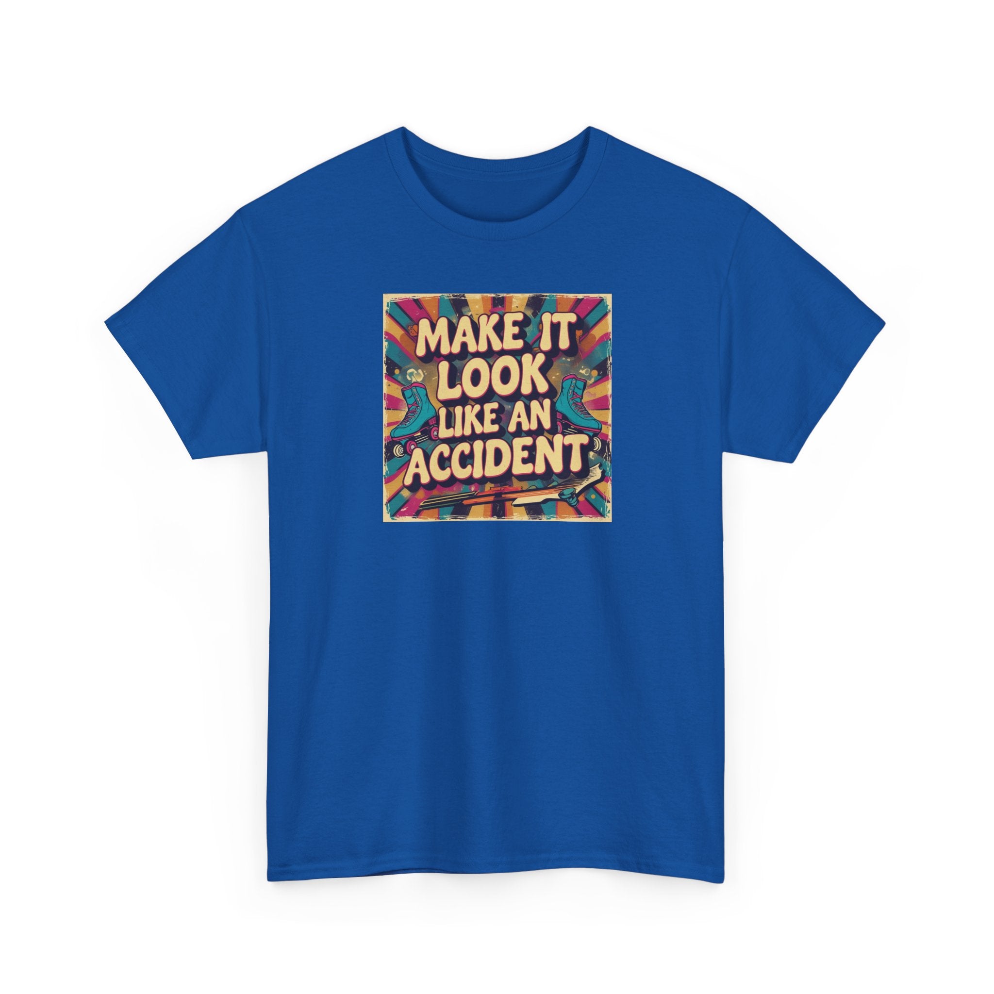 Playful Unisex Heavy Cotton Tee: Make It Look Like An Accident, Casual Wear, Gift for Friends, Fun Statement Shirt, Everyday Comfort