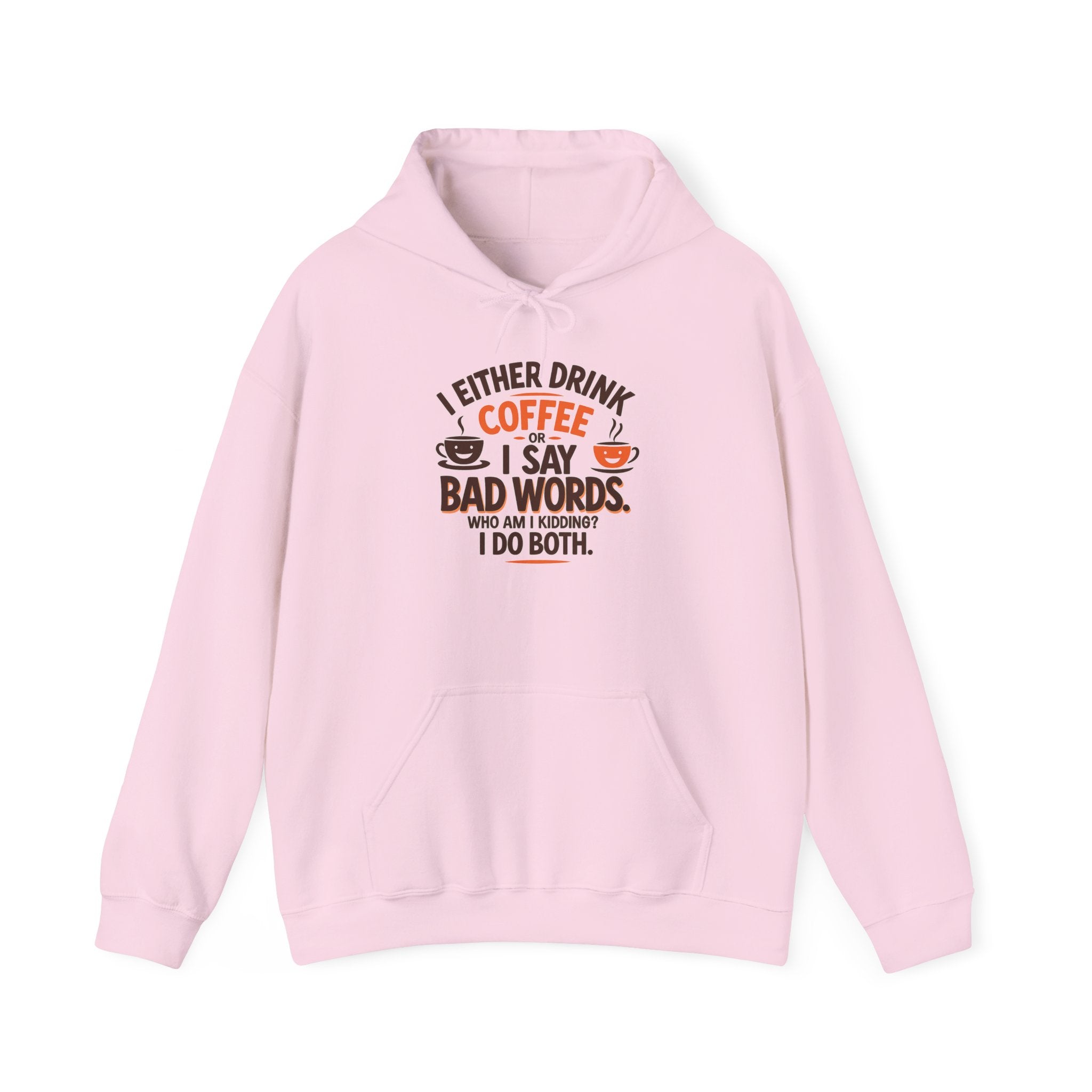 I drink coffee or say bad words, Coffee Lovers Hoodie - Unisex Funny Sweatshirt, Gift for Coffee Addicts, Unique Design, Great for Casual Wear, Perfect for Holidays