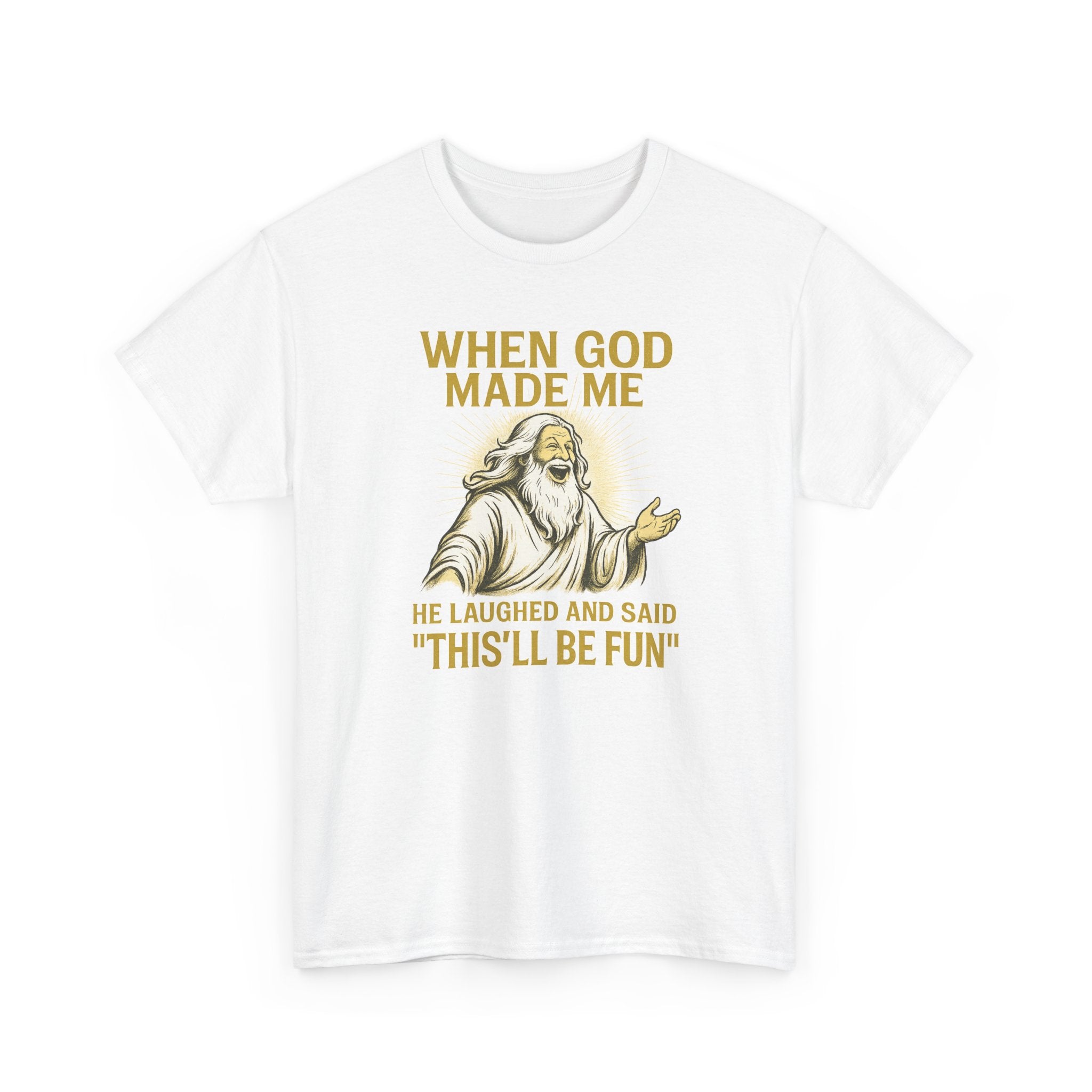 God Made Me / Rebel Tee, Unisex Cotton Shirt, Funny Religious Gift, Casual Wear, Spiritual Quote Tee