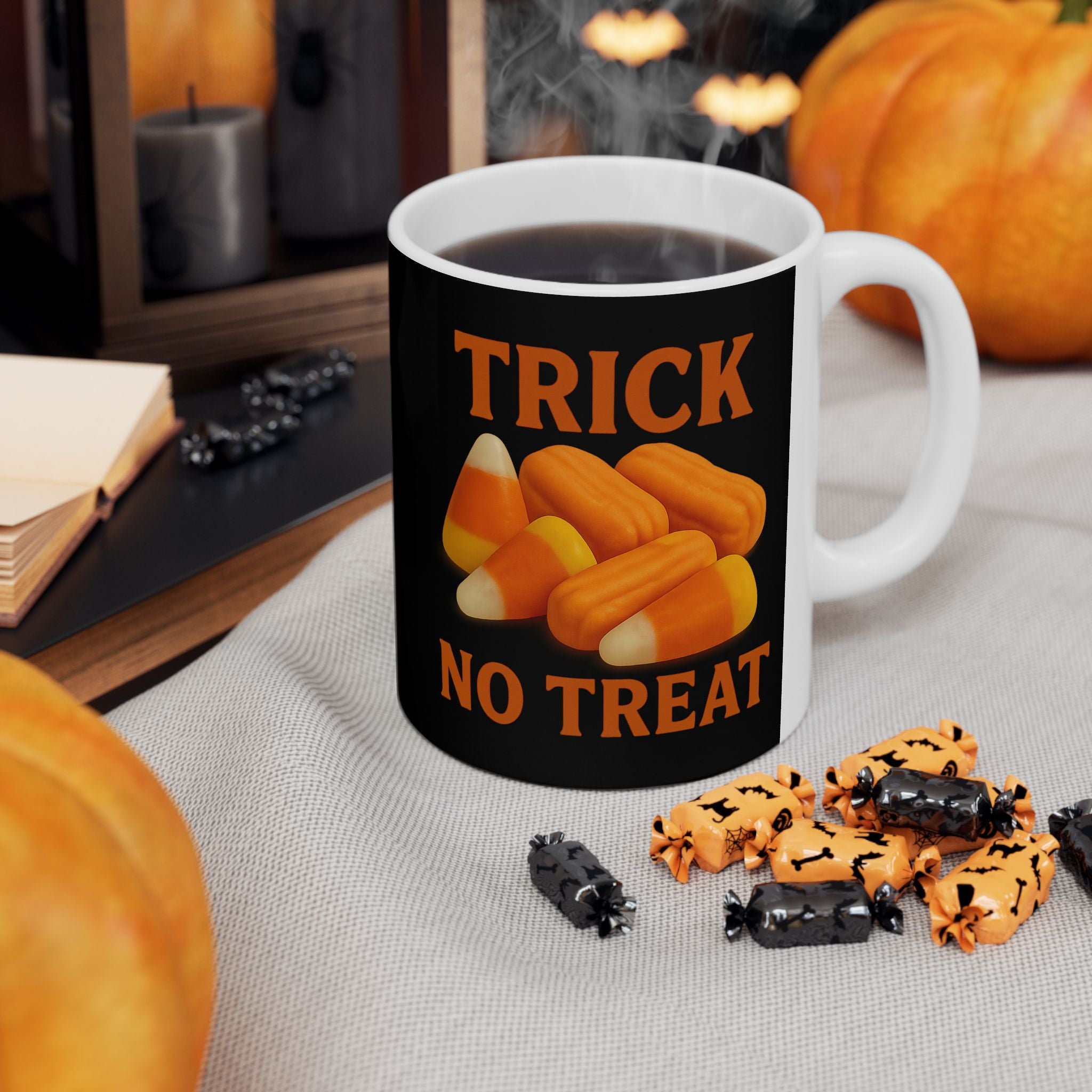 Spooky Candy Corn Mug - Perfect for Halloween, Trick or Treat, Fall Decor, Gift for Halloween Lovers, Autumn Mug