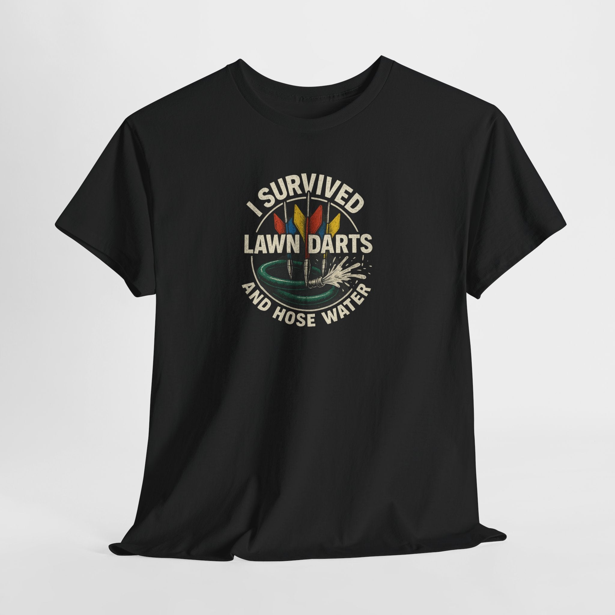 Retro Lawn Darts Survivor Tee, Vintage Unisex Shirt, Gift for Lawn Games Lovers, Funny T-Shirt, Outdoor Fun Apparel