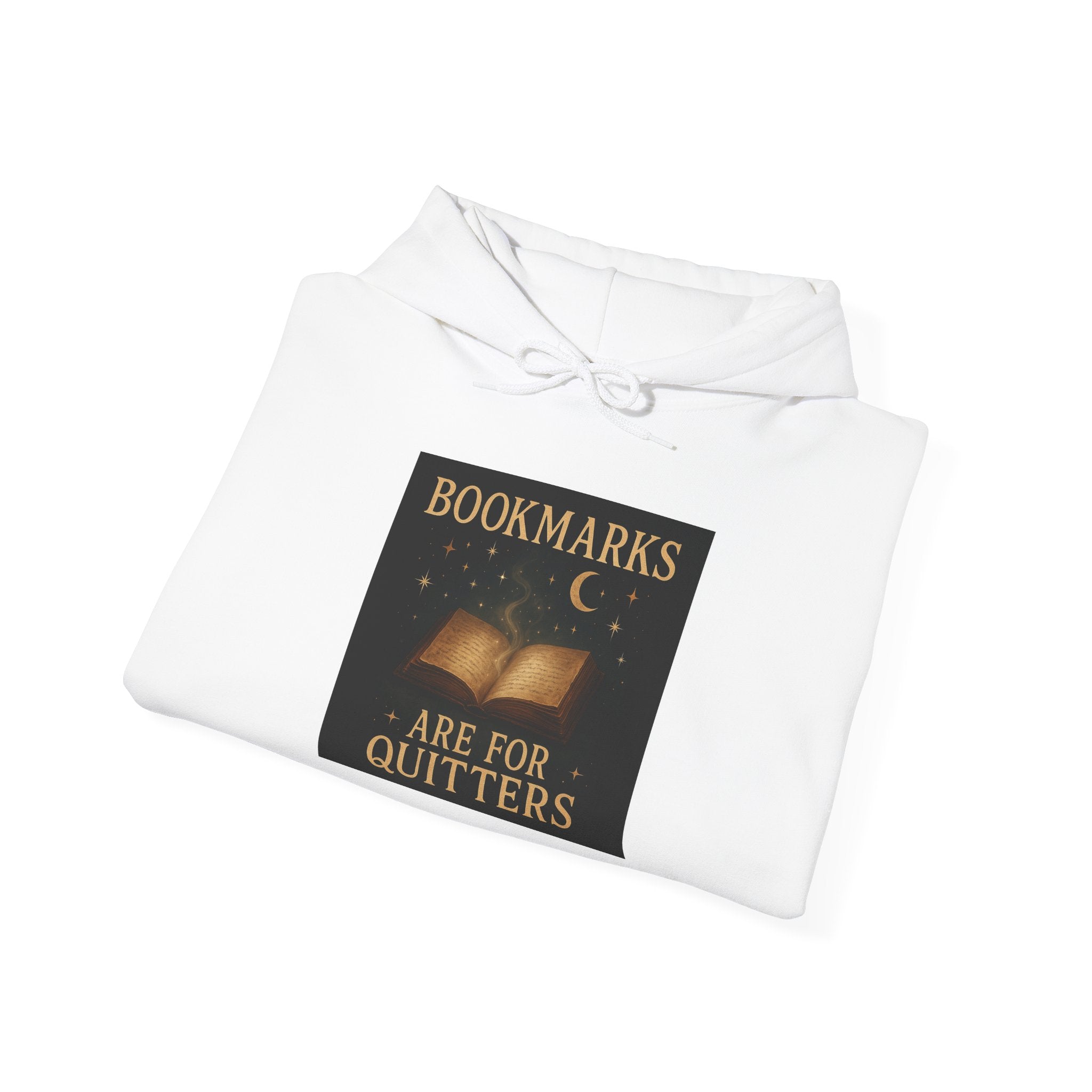 Cozy Literary Hoodie - Bookmarks Are for Quitters, Gift for Book Lovers, Reading Hoodie, Literary Apparel, Cozy Sweatshirt
