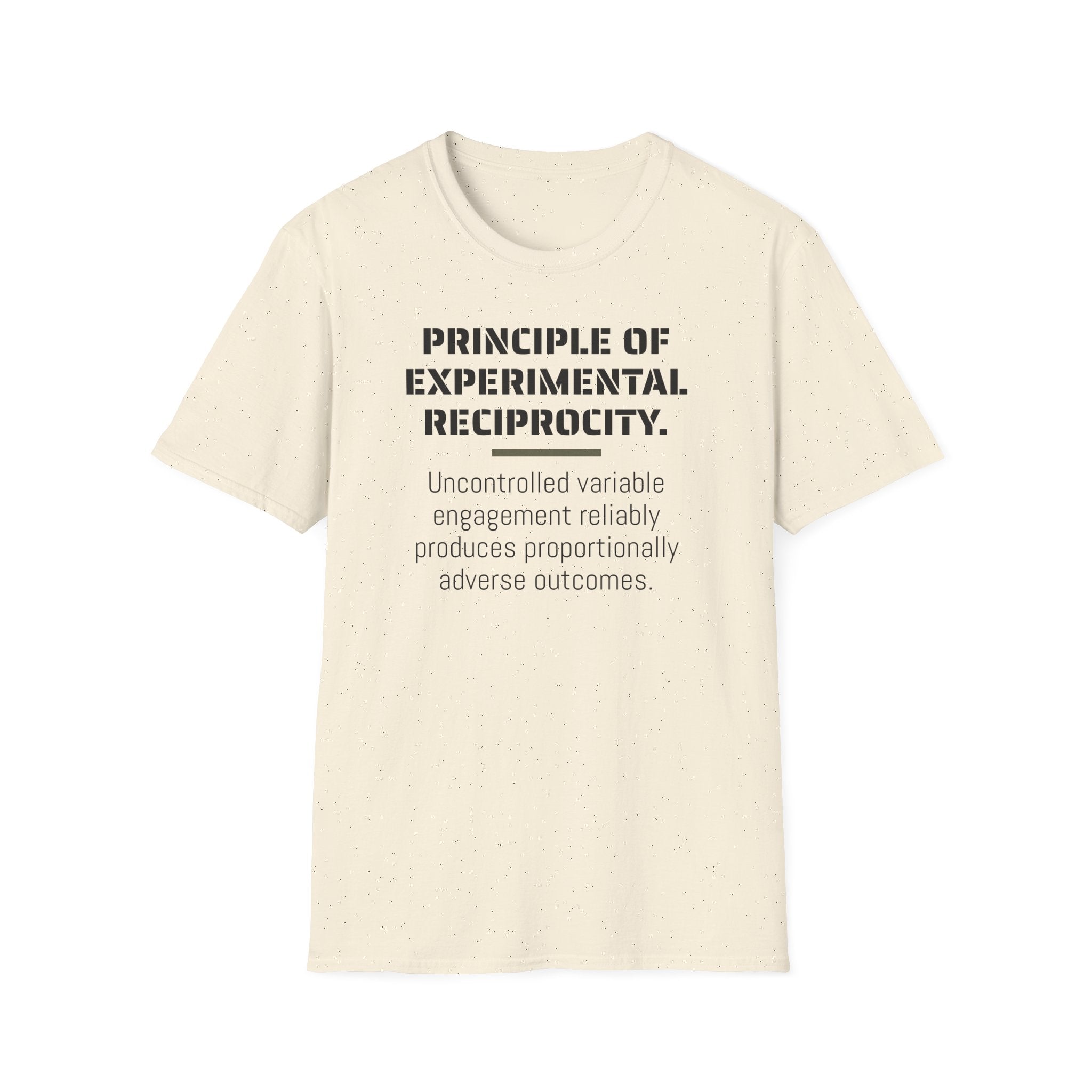 Experimental Reciprocity Unisex T-Shirt | Gift for Science Lovers, Casual Tee, Nerdy Apparel, Funny Science Shirt, Eco-Friendly Fashion