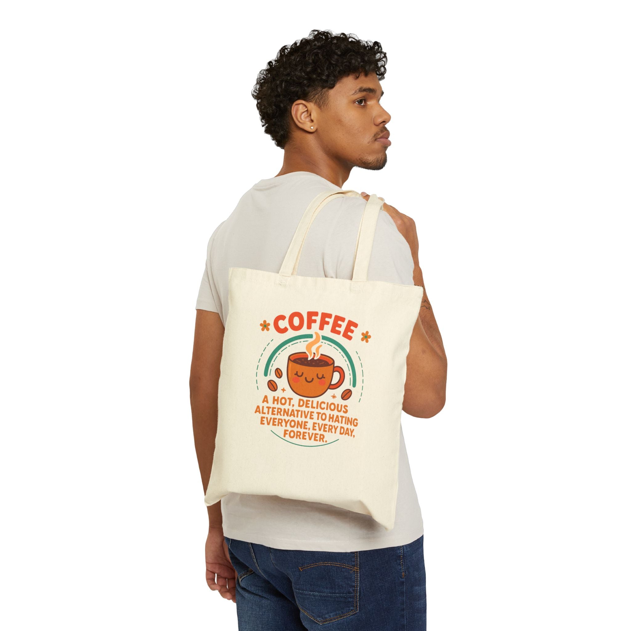 Coffee - The Alternative - Coffee Lover's Cotton Canvas Tote Bag, Cute Coffee Bag, Eco-Friendly Tote, Reusable Shopping Bag