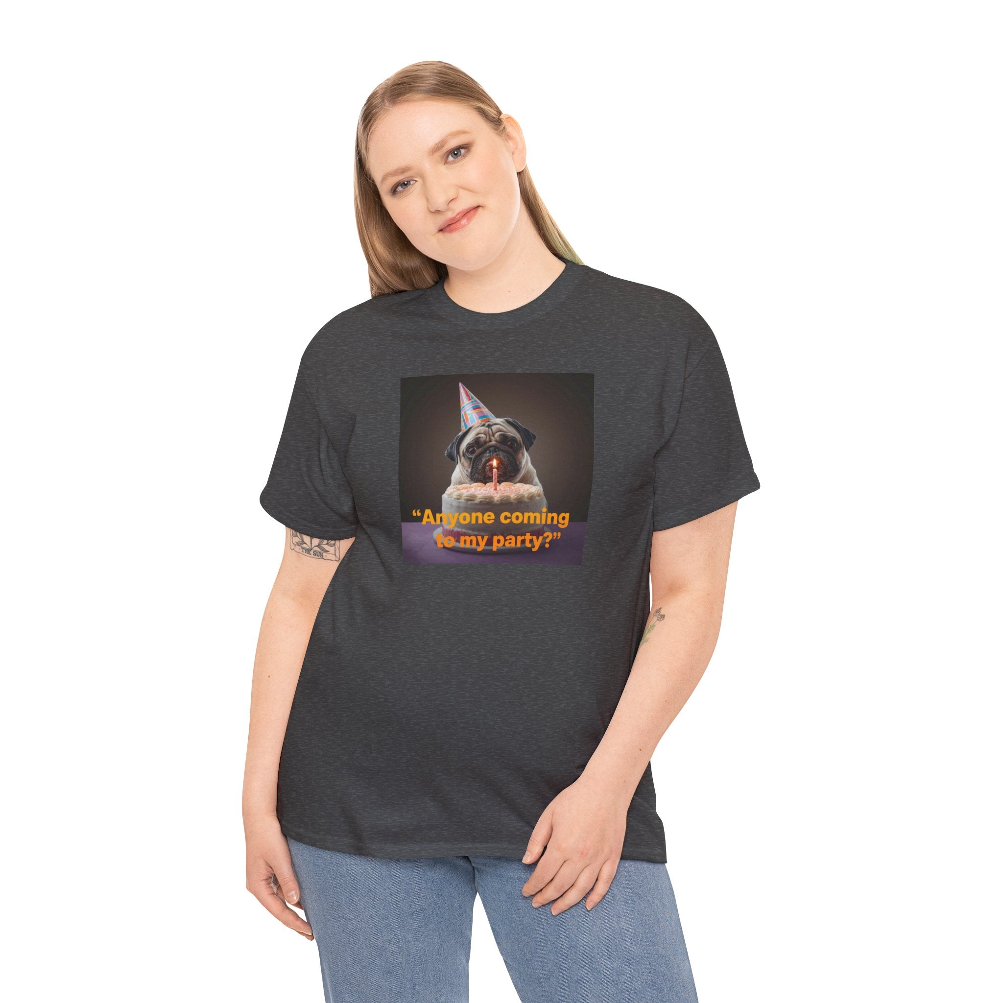 Unisex Birthday Party T-shirt– Fun Cotton T-Shirt for Pet Lovers, Birthday Gift, Casual Wear, Party Attire, Dog Lovers Tee