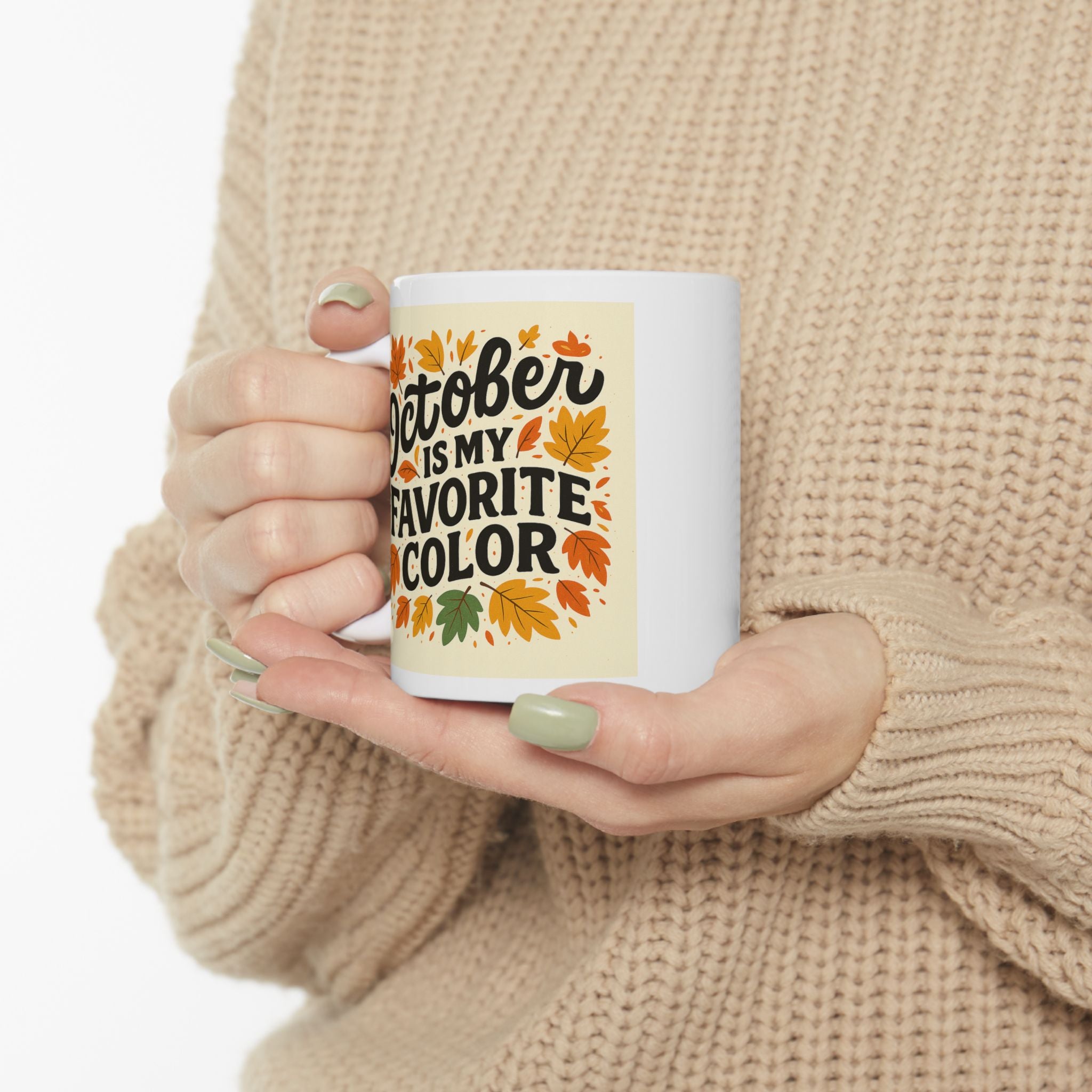 Autumn Favorite Ceramic Mug, Fall Inspired Coffee Cup, Cozy Kitchen Decor, Perfect Gift for Pumpkin Spice Lovers