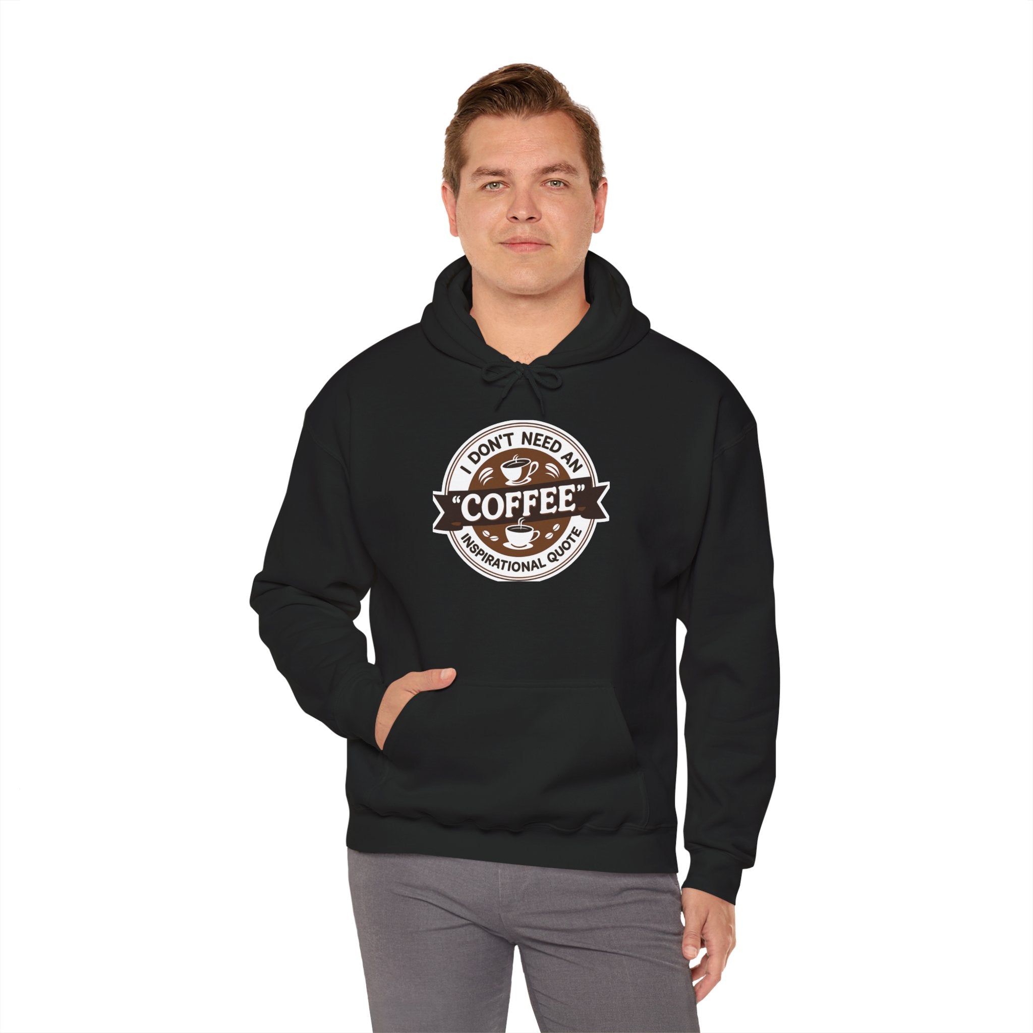No Inspirational Quotes, just Coffee - Coffee Lovers Unisex Hoodie, Cozy Sweatshirt for Coffee Enthusiasts, Gift for Birthdays, Relaxed Vibe, Perfect for Chill Days