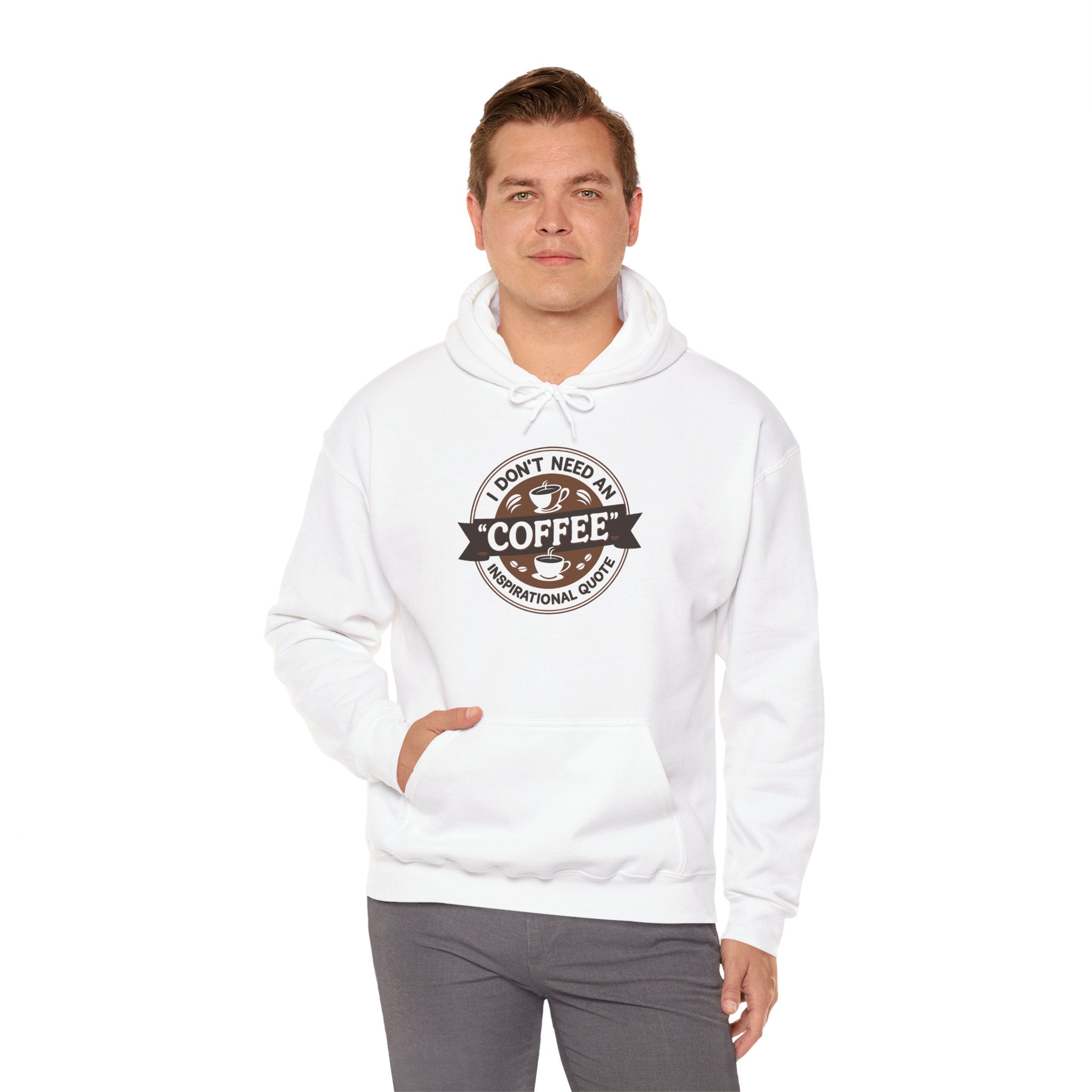 No Inspirational Quotes, just Coffee - Coffee Lovers Unisex Hoodie, Cozy Sweatshirt for Coffee Enthusiasts, Gift for Birthdays, Relaxed Vibe, Perfect for Chill Days