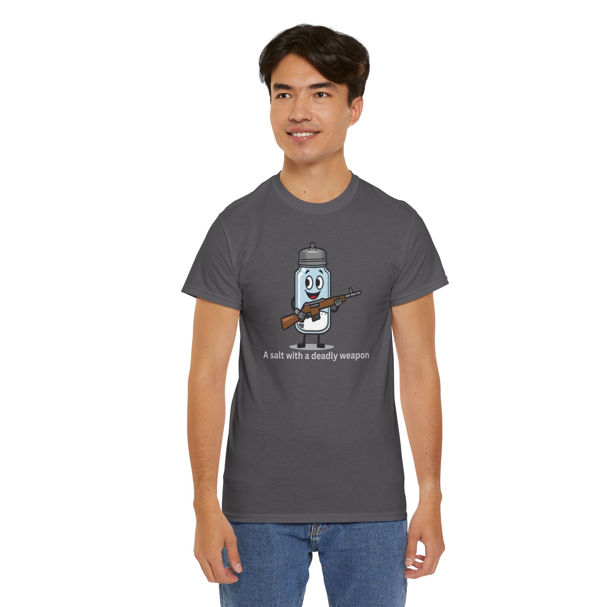 Graphic Tee - Salt Shaker with a Deadly Weapon - Funny Casual Humor Shirt