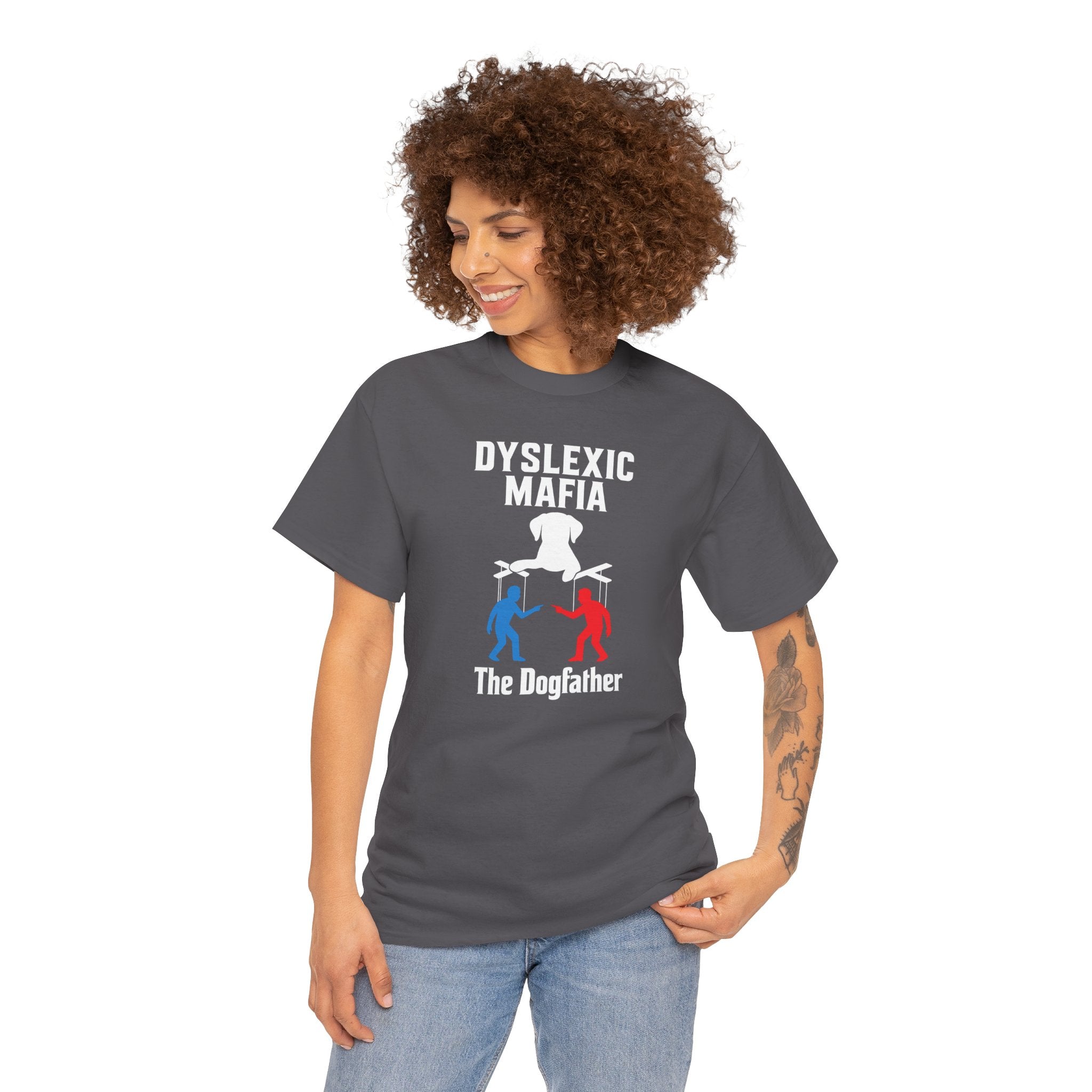 Funny Mafia Unisex Tee, Cool Graphic T-Shirt, Funny Gift for Dyslexics, Humor Tee, Casual Wear, Unique Statement Shirt