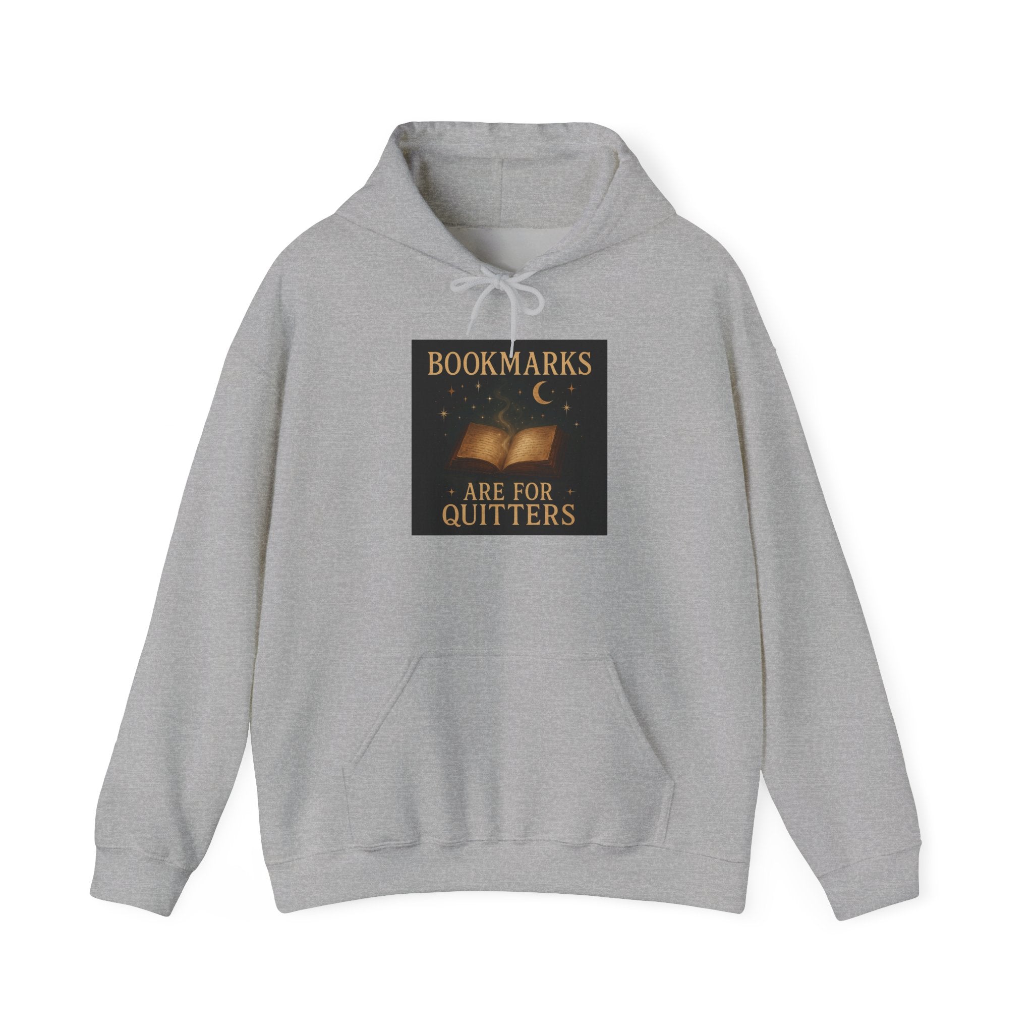 Cozy Literary Hoodie - Bookmarks Are for Quitters, Gift for Book Lovers, Reading Hoodie, Literary Apparel, Cozy Sweatshirt
