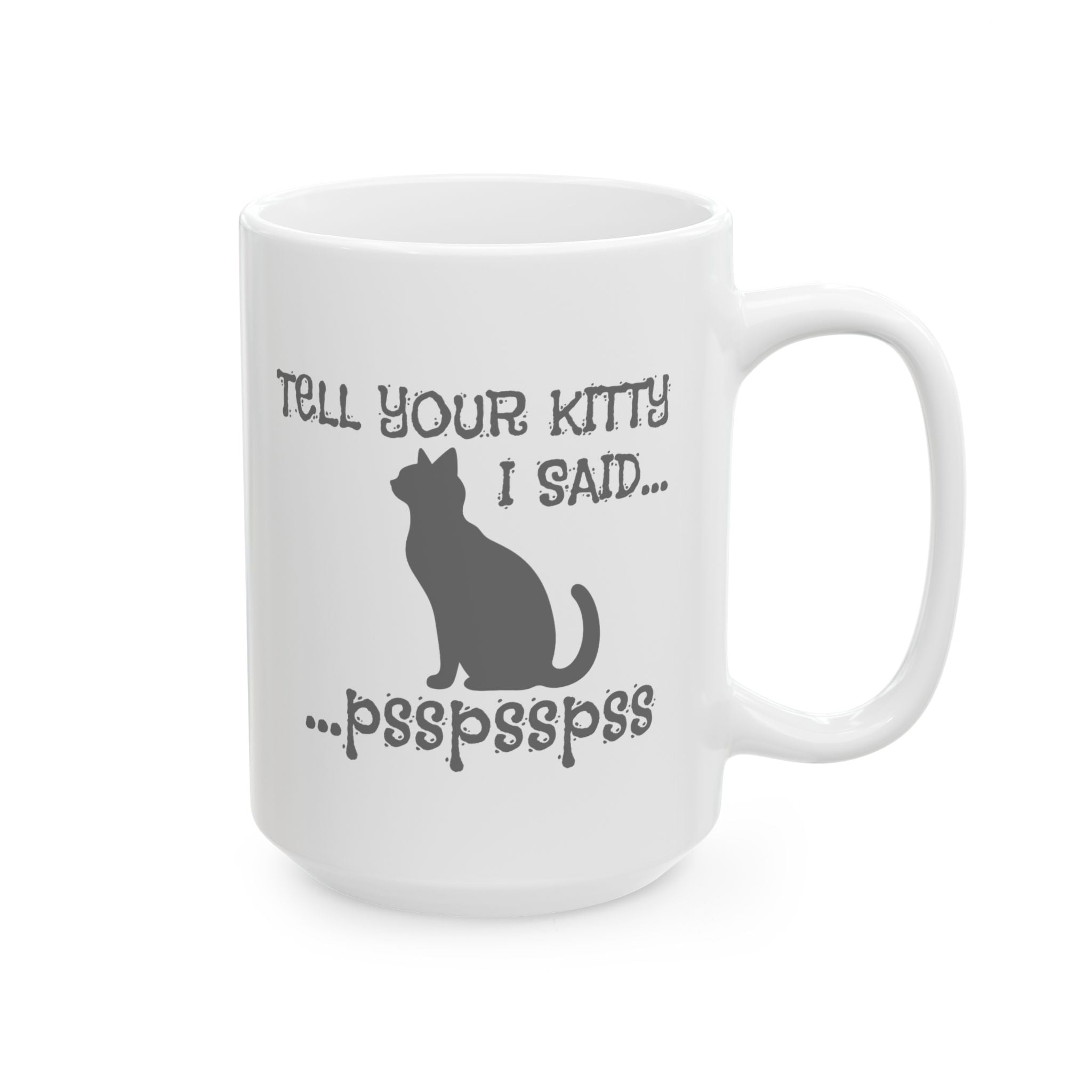 Whimsical Cat Lover's Ceramic Mug - Funny Coffee Cup Gift, Unique Cat Design, Perfect for Birthdays, Holidays, Housewarming, Tea Lovers