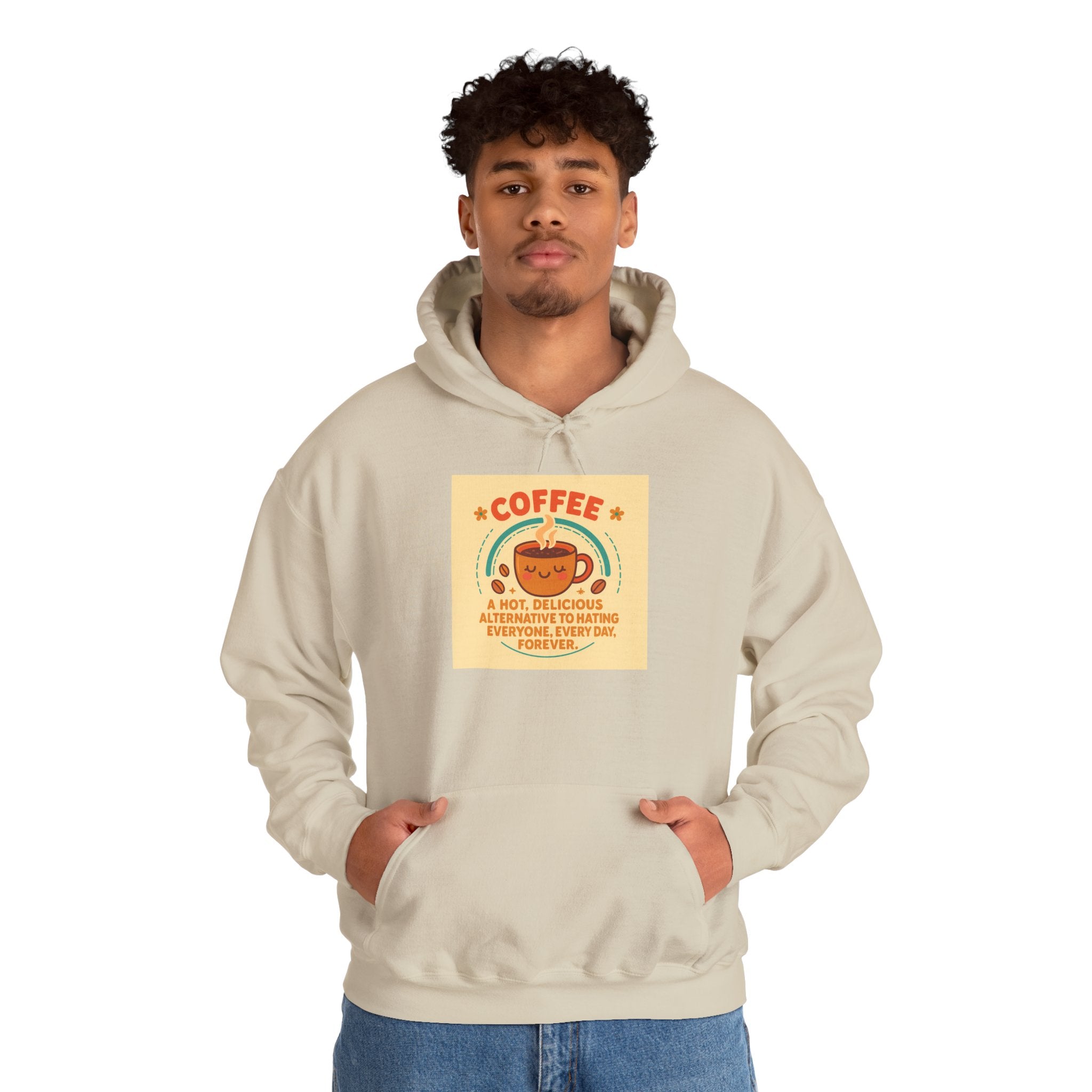 Cozy Coffee Lover's Hoodie, Autumn Sweatshirt, Funny Quote Hoodie, Casual Fall Apparel, Perfect Gift for Coffee Enthusiasts