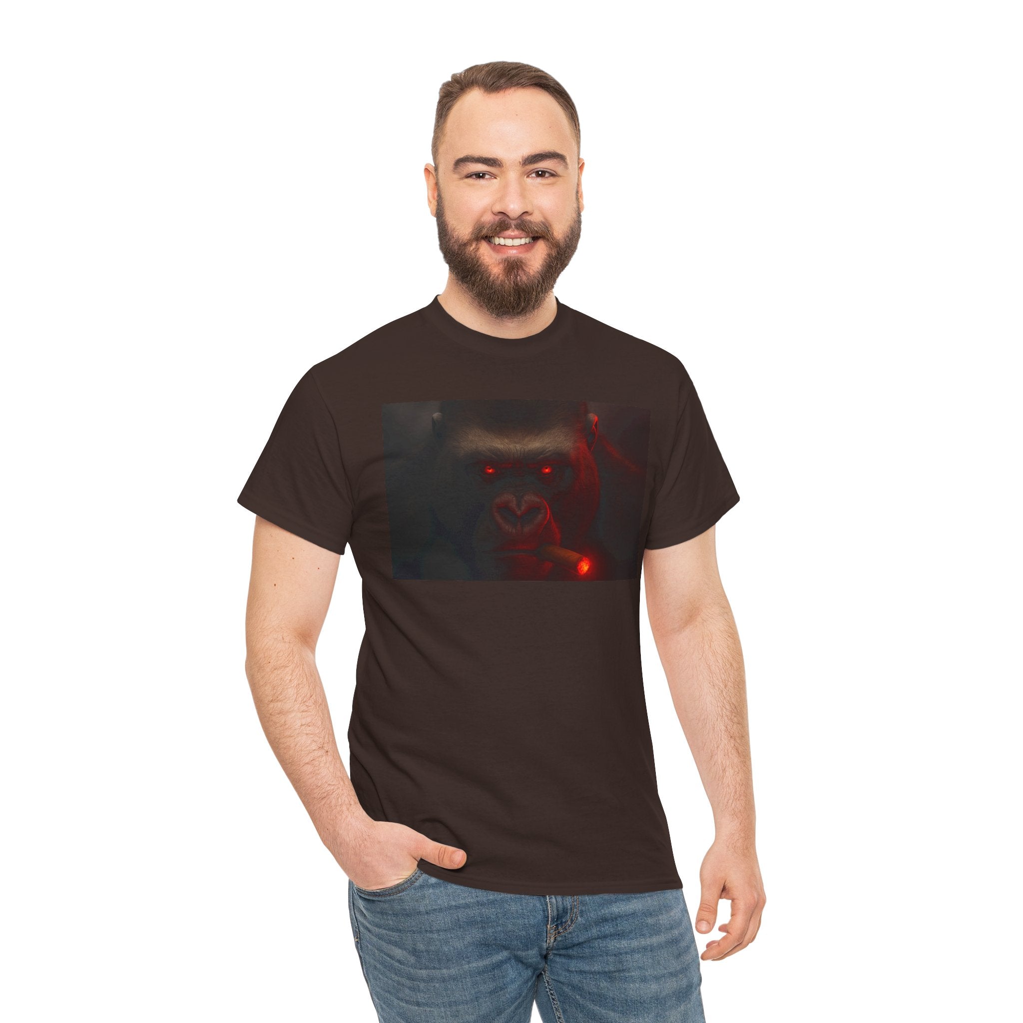 Beast Mode Gorilla - Unisex Heavy Cotton Shirt, Spooky Halloween Gift, Graphic T-Shirt, Casual Wear, Unique Design