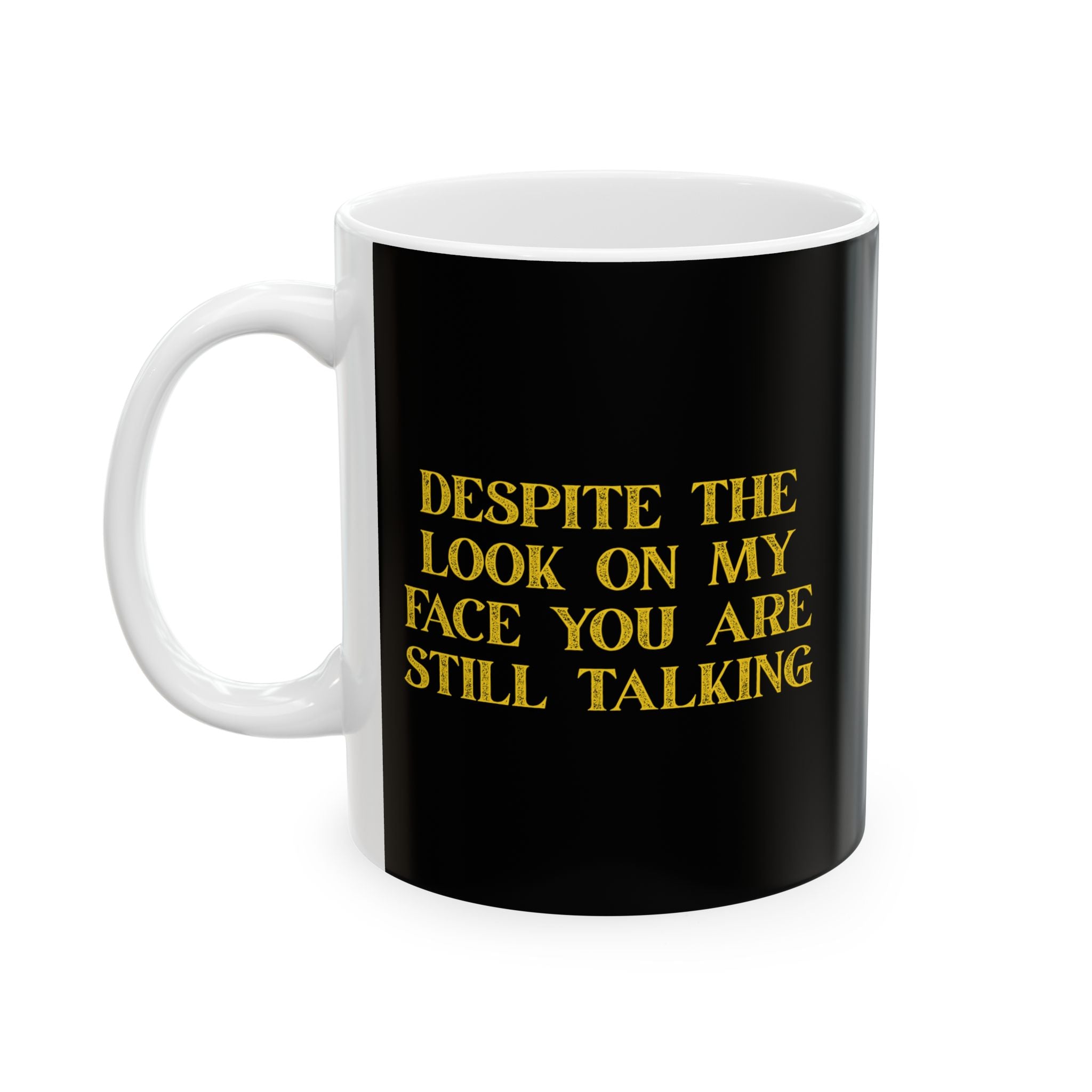 Funny Black Ceramic Mug - Perfect Gift for Coffee Lovers, Humor Mug, Office Cup, Birthday Gift, Unique Drinkware