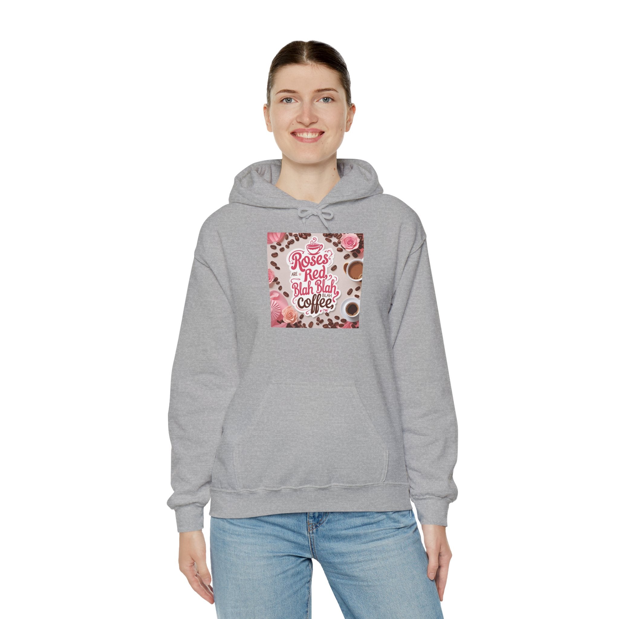 Roses are red...blah, blah blah, COFFEE! Vibrant Rich Coffee Hoodie, Perfect Gift for Coffee Enthusiasts, Ideal for Birthdays