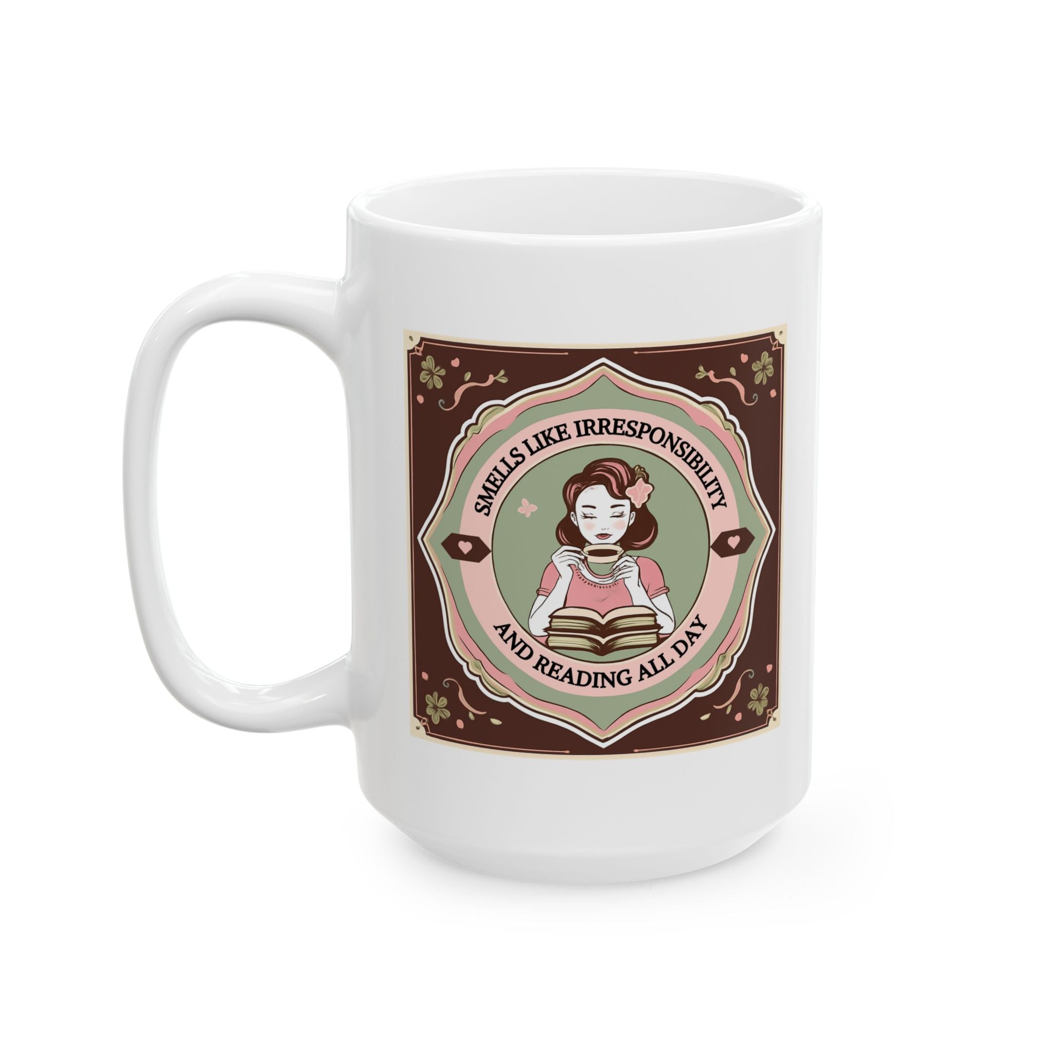 Vintage Floral Ceramic Mug, Unique Coffee Cup Gift, Tea Lovers Mug, Boho Chic Home Decor, Perfect for Birthdays and Holidays