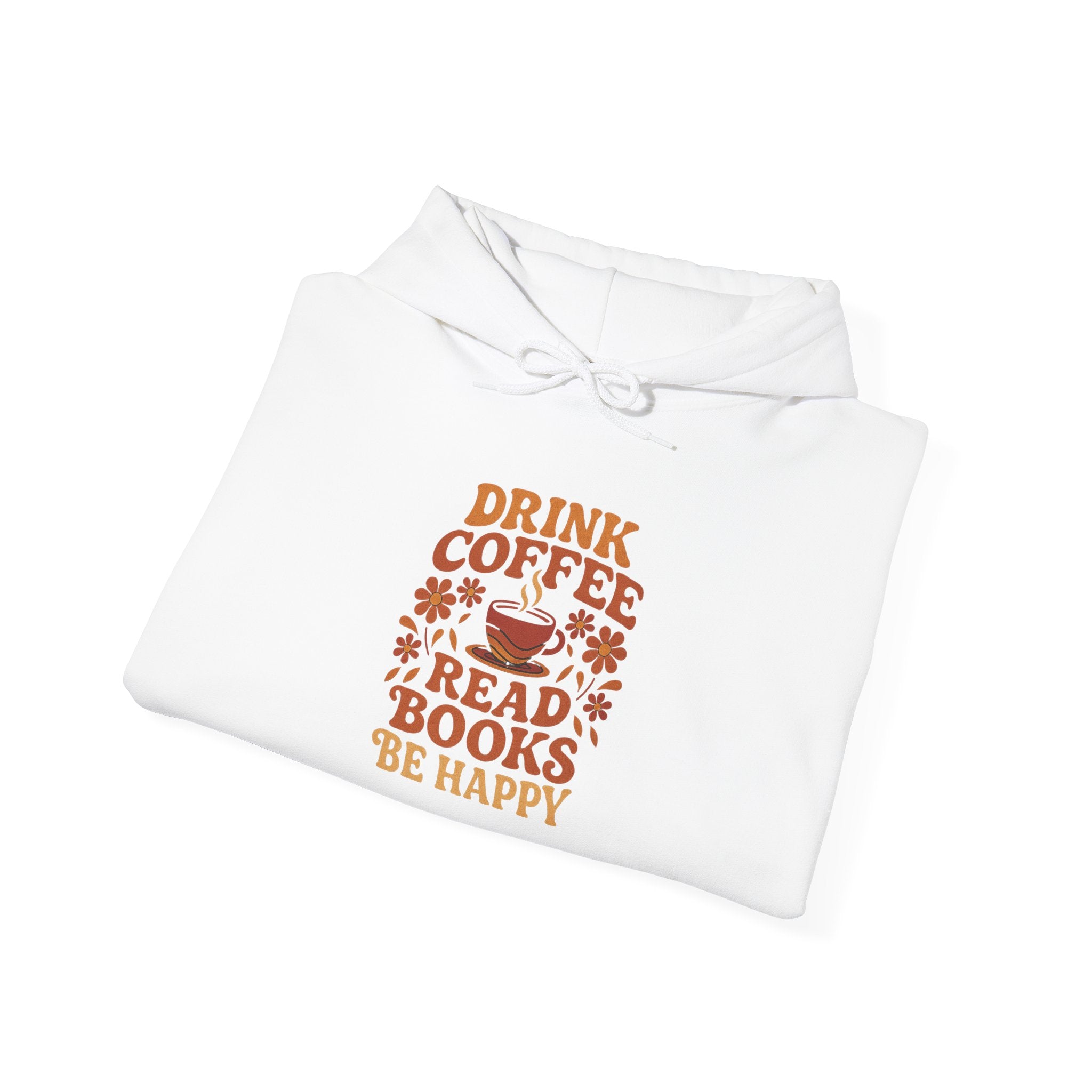 Cozy Coffee & Book Lover Hoodie - Perfect for Bookworms, Reading Gifts, Relaxed Vibes, Fall Wear, Gift for Friends