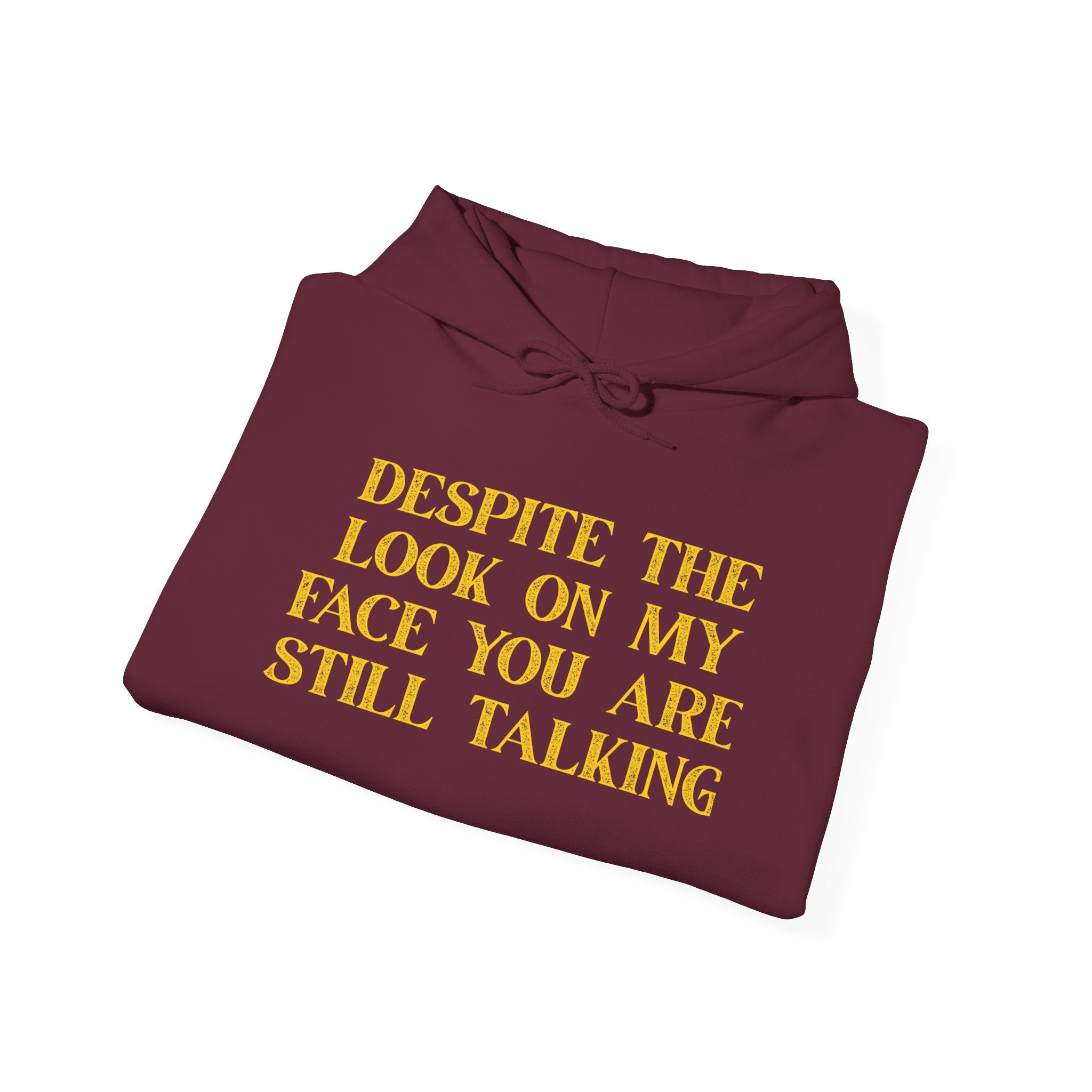 Funny Quote Hoodie, Unisex Heavy Blend Sweatshirt, Casual Wear, Gift for Friends, Cozy Style, Lightweight Fashion