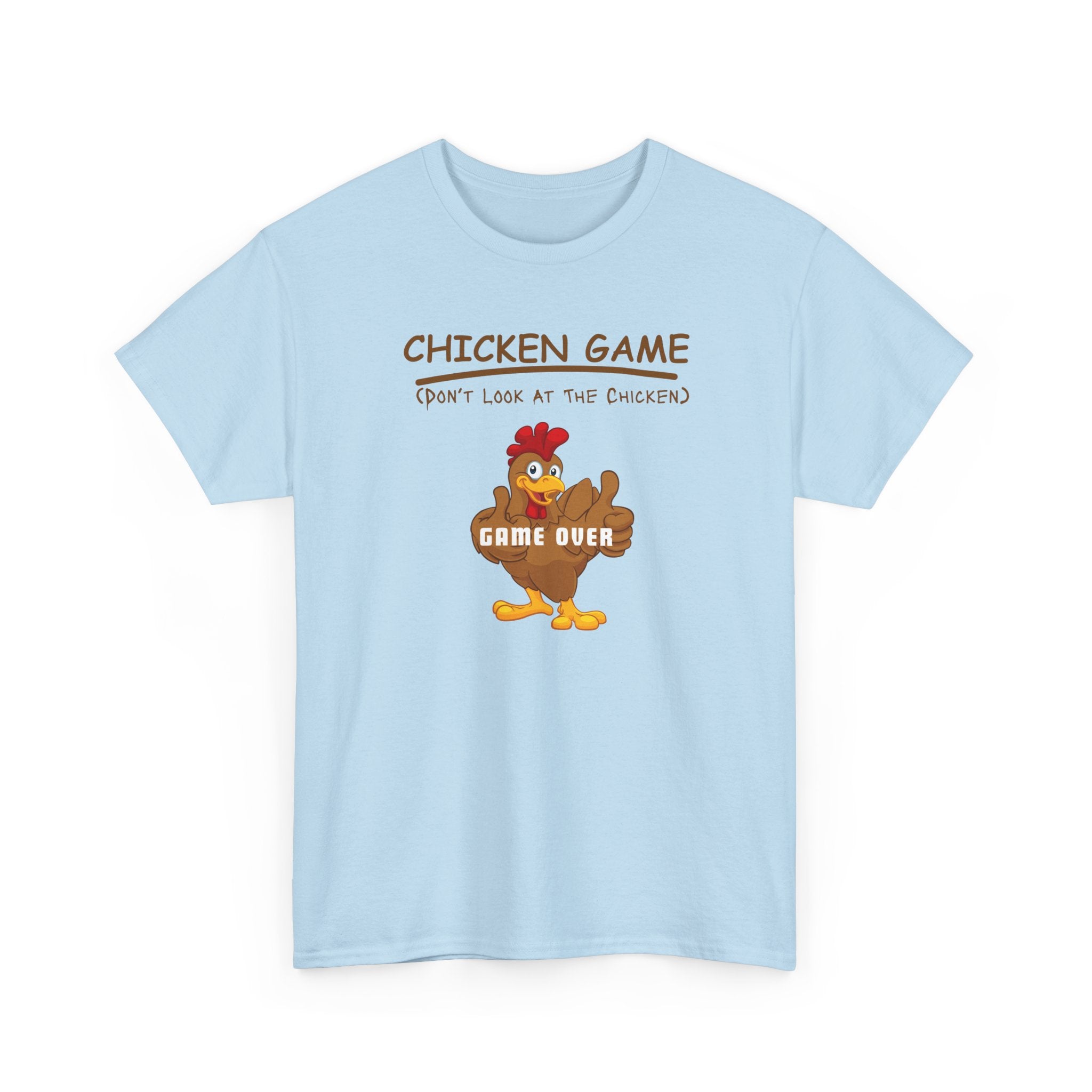 Funny Chicken Game Tee, Game Over T-Shirt, Unisex Cotton Shirt, Humorous Gift, Casual Wear, Chicken Lover Apparel