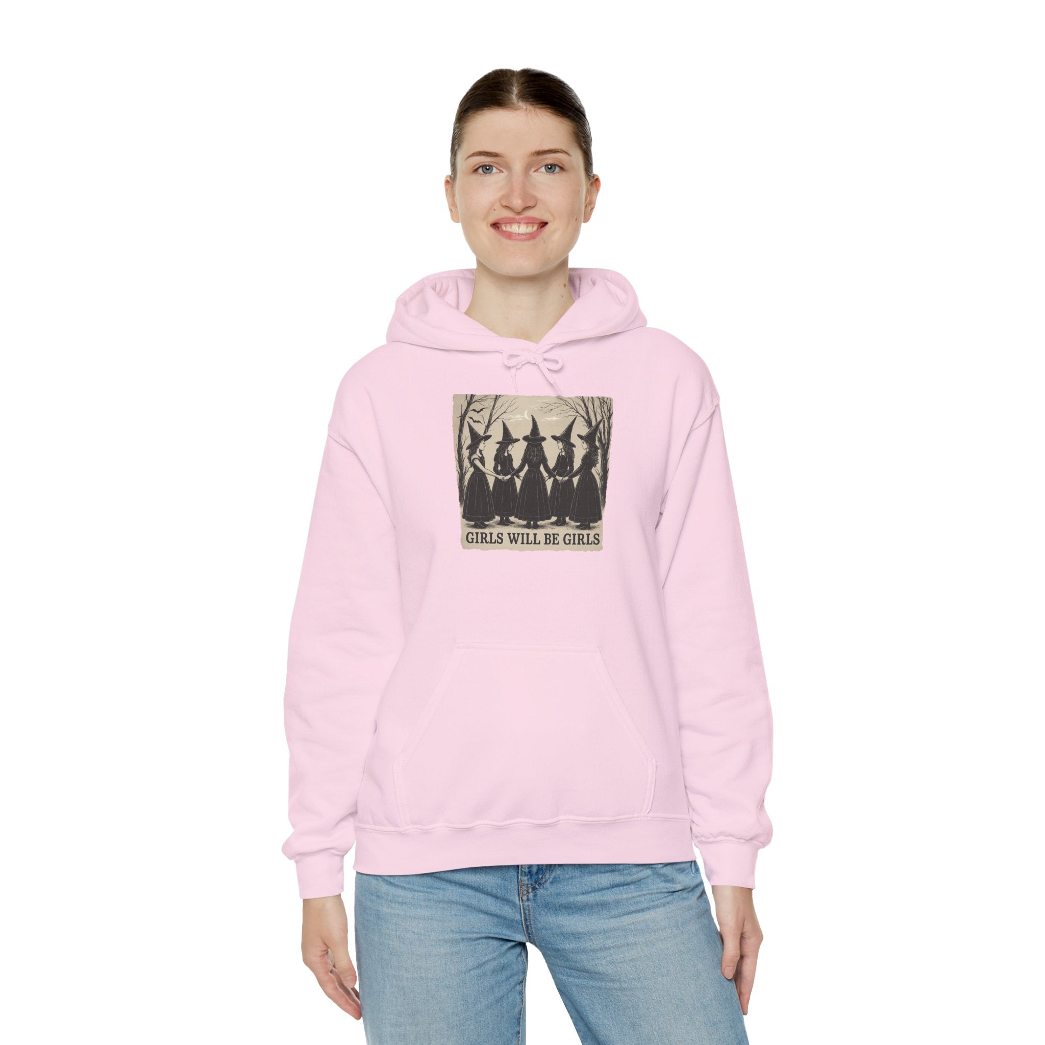 Spooky Witch Sisters Hoodie - Cozy Unisex Sweatshirt, Halloween Apparel, Witchy Gift, Fall Fashion, Girls Night Out