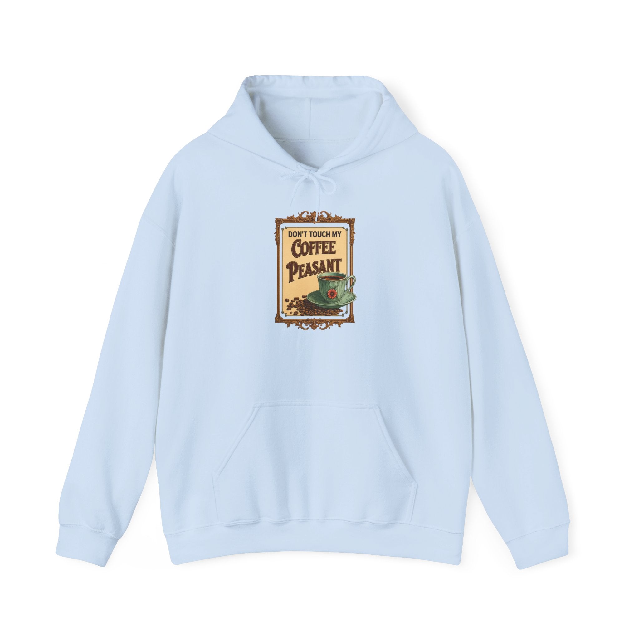 Funny - Don't Touch My Coffee Peasant Hoodie - Comfortable Unisex Sweatshirt for Coffee Lovers,  College Students, Casual Wear, Cafe Style,