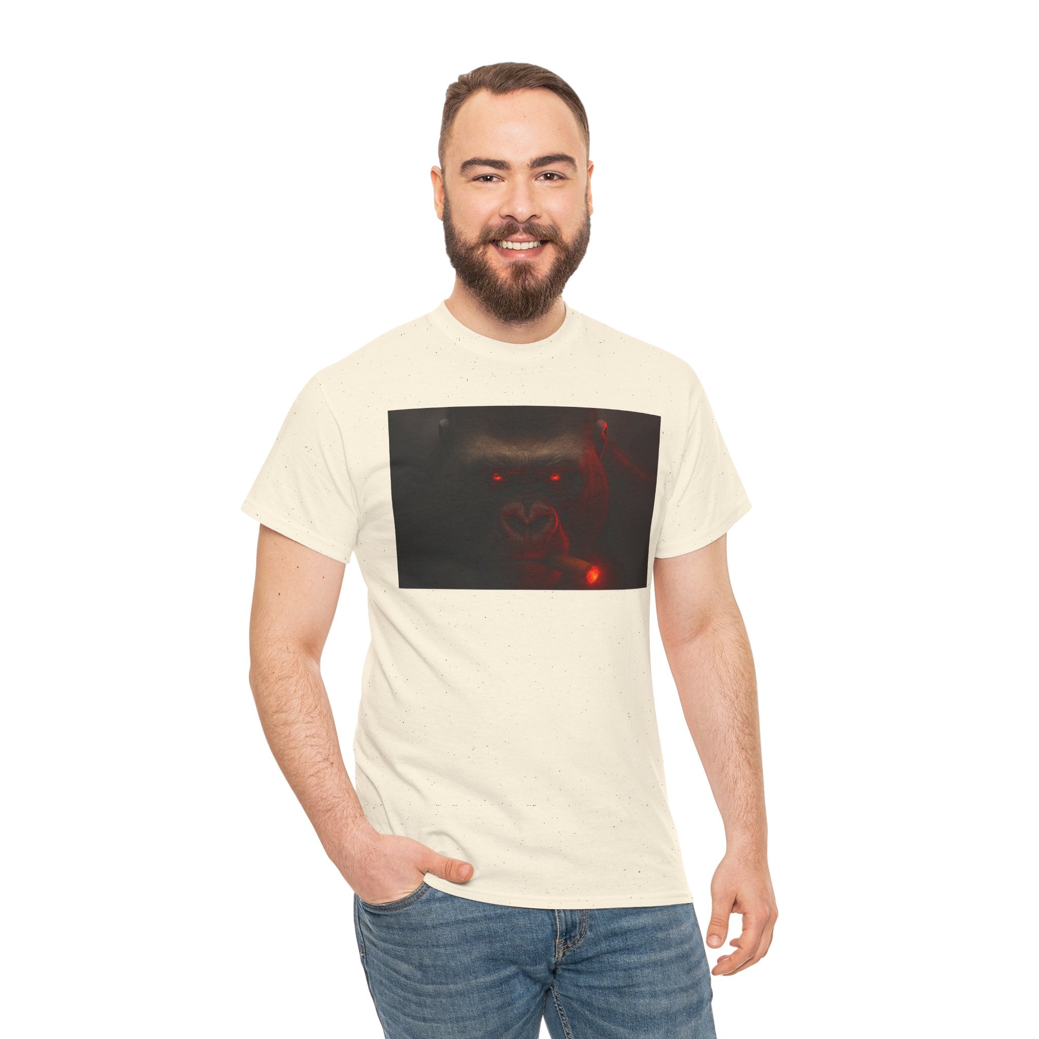 Beast Mode Gorilla - Unisex Heavy Cotton Shirt, Spooky Halloween Gift, Graphic T-Shirt, Casual Wear, Unique Design