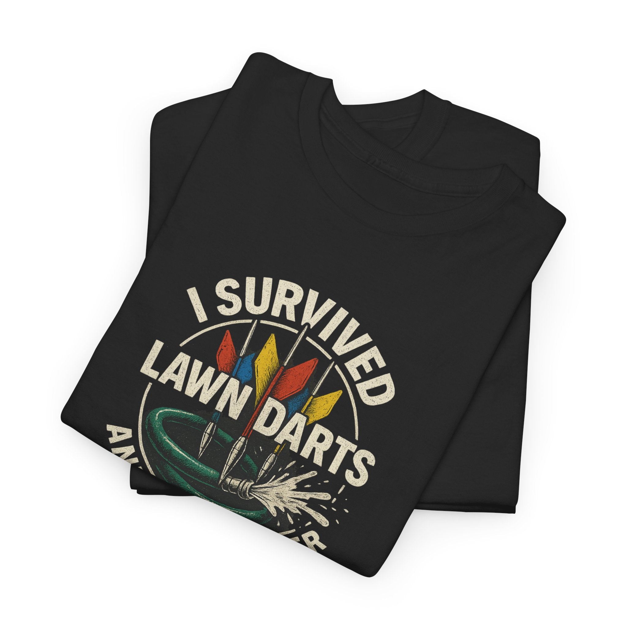 Retro Lawn Darts Survivor Tee, Vintage Unisex Shirt, Gift for Lawn Games Lovers, Funny T-Shirt, Outdoor Fun Apparel
