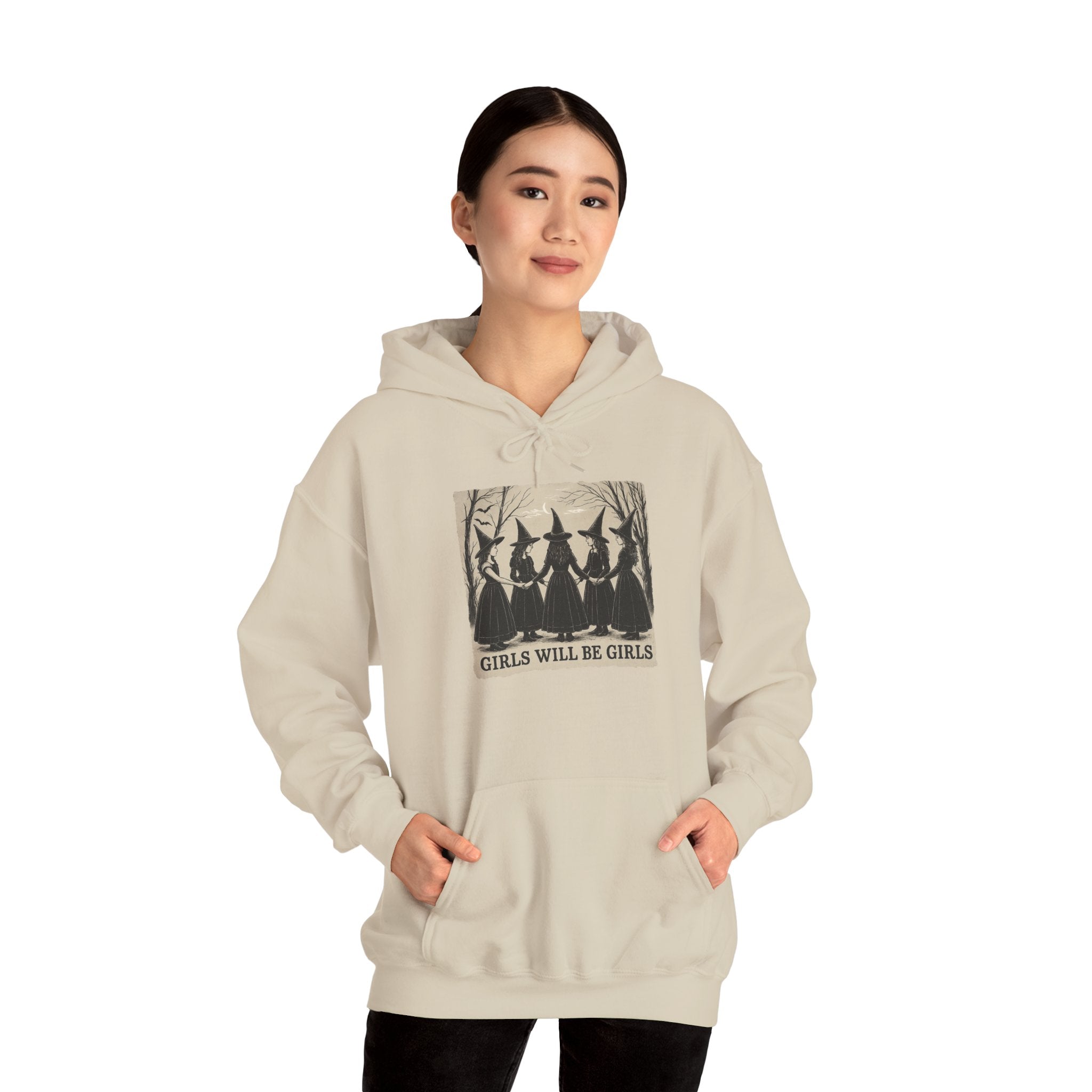 Spooky Witch Sisters Hoodie - Cozy Unisex Sweatshirt, Halloween Apparel, Witchy Gift, Fall Fashion, Girls Night Out