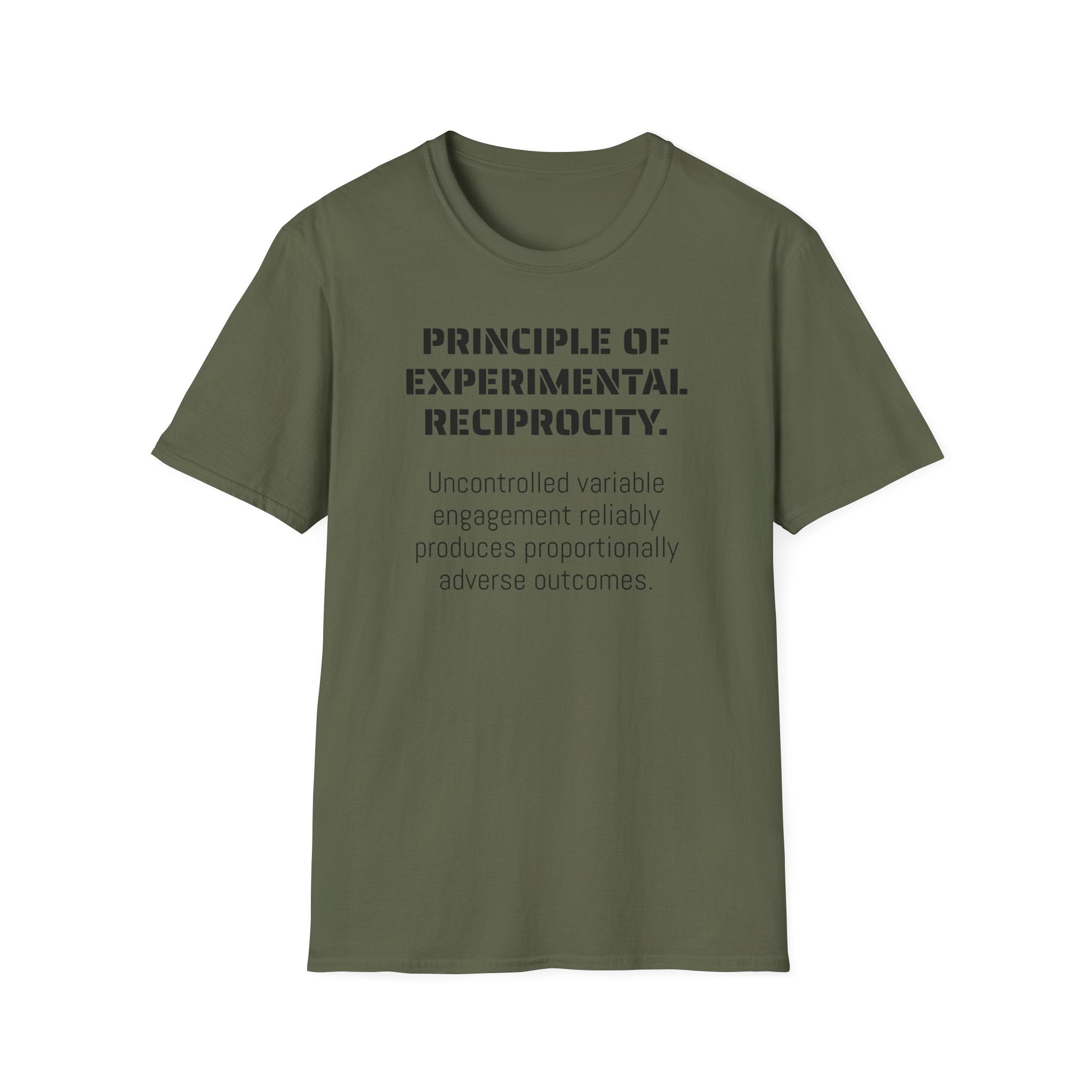 Experimental Reciprocity Unisex T-Shirt | Gift for Science Lovers, Casual Tee, Nerdy Apparel, Funny Science Shirt, Eco-Friendly Fashion