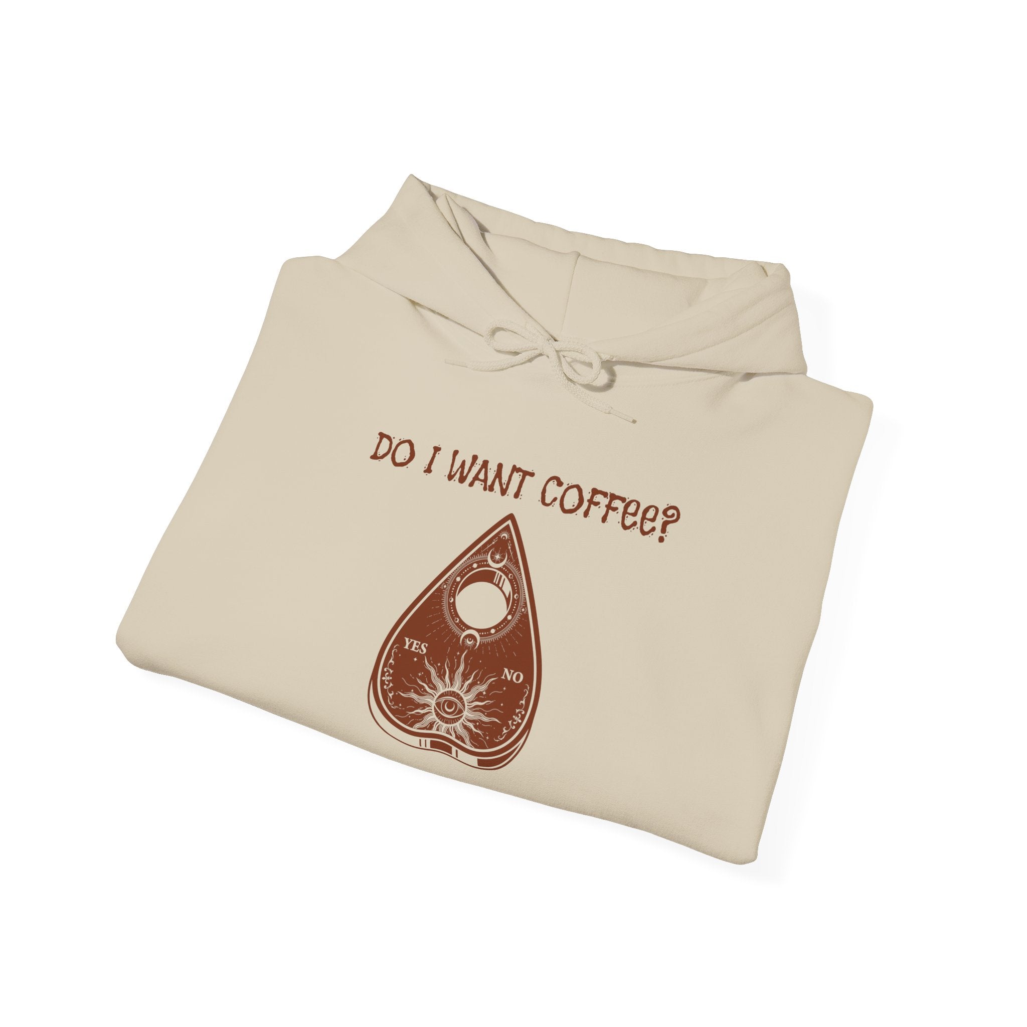 Coffee Lovers Ouija Planchette Hoodie | Cute Graphic Sweatshirt for Relaxed Days, Gifts for Friends, Cozy Apparel, Everyday Wear
