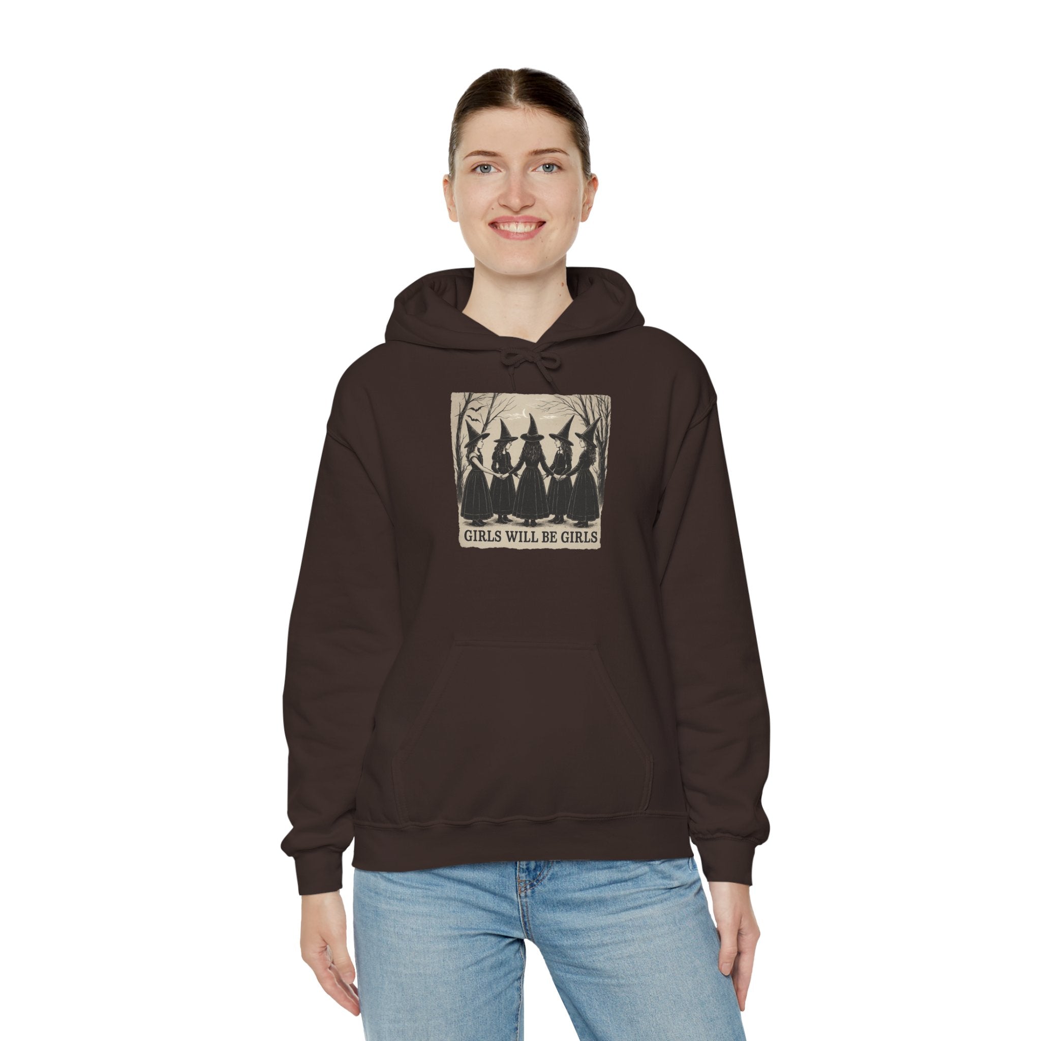 Spooky Witch Sisters Hoodie - Cozy Unisex Sweatshirt, Halloween Apparel, Witchy Gift, Fall Fashion, Girls Night Out