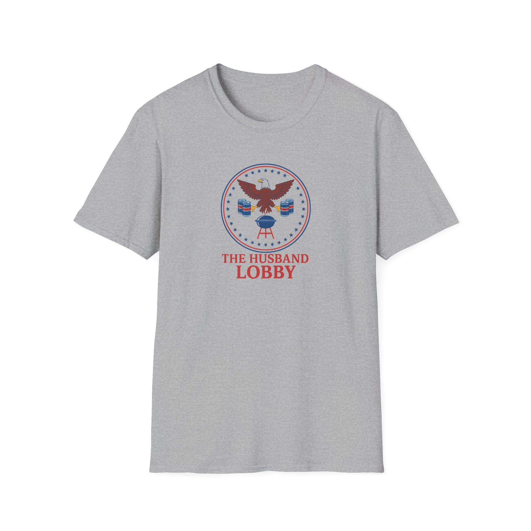 The Husband Lobby Tee, Funny Husband Shirt, Gift for Him, Casual Wear, Patriotic T-Shirt, Husband Humor Apparel