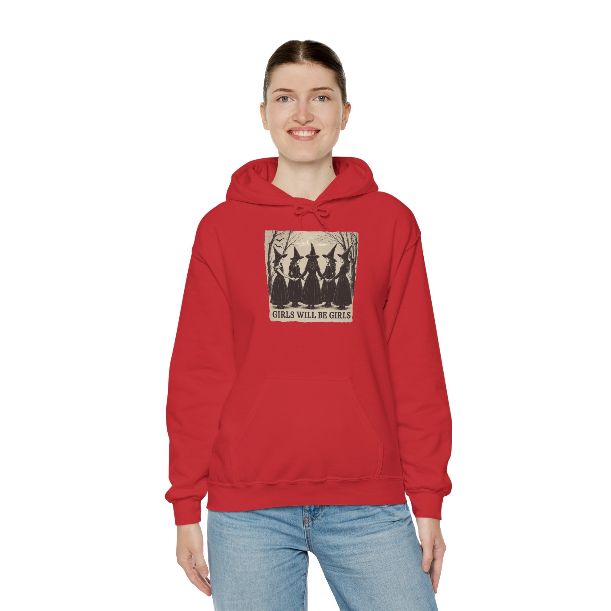 Spooky Witch Sisters Hoodie - Cozy Unisex Sweatshirt, Halloween Apparel, Witchy Gift, Fall Fashion, Girls Night Out