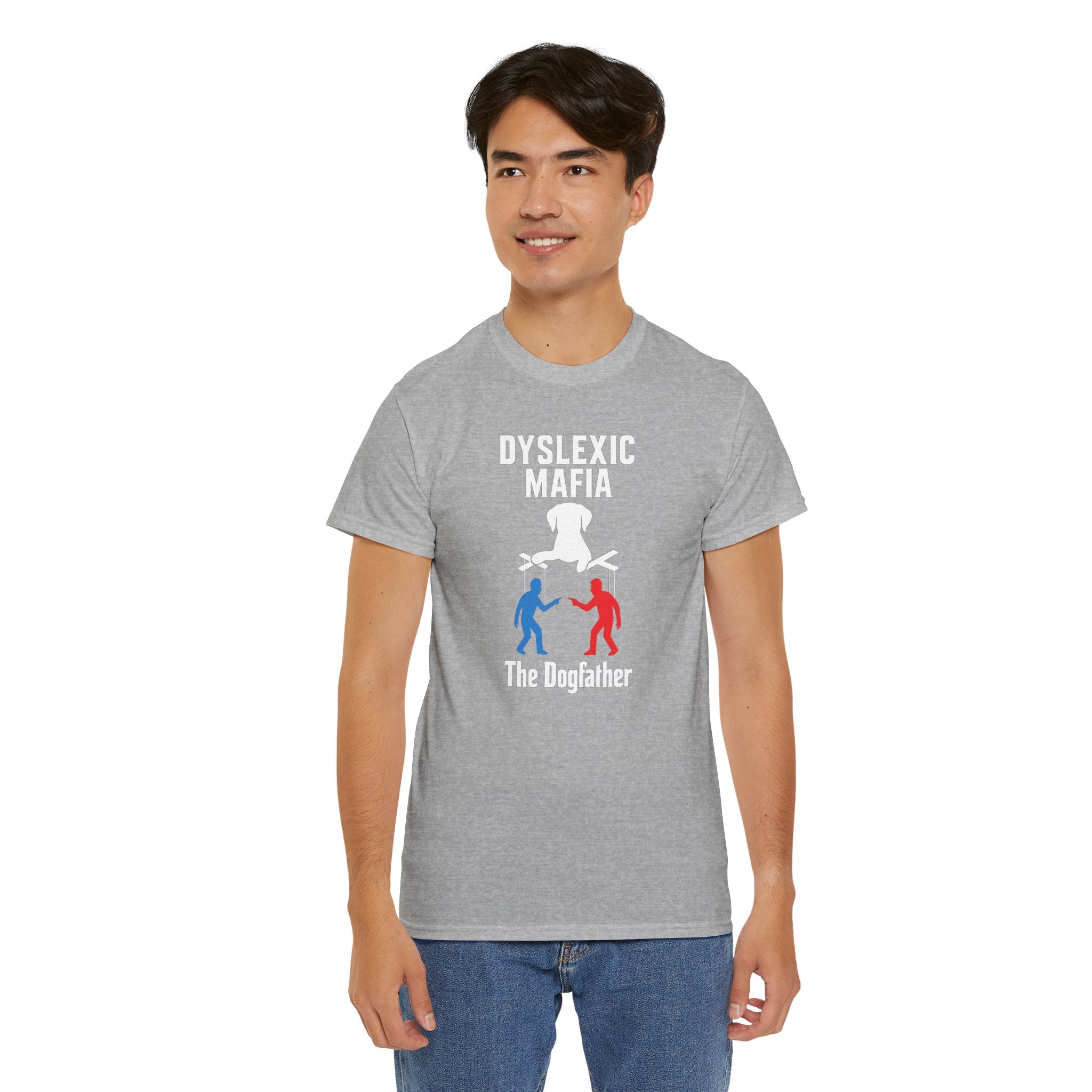 Funny Mafia Unisex Tee, Cool Graphic T-Shirt, Funny Gift for Dyslexics, Humor Tee, Casual Wear, Unique Statement Shirt