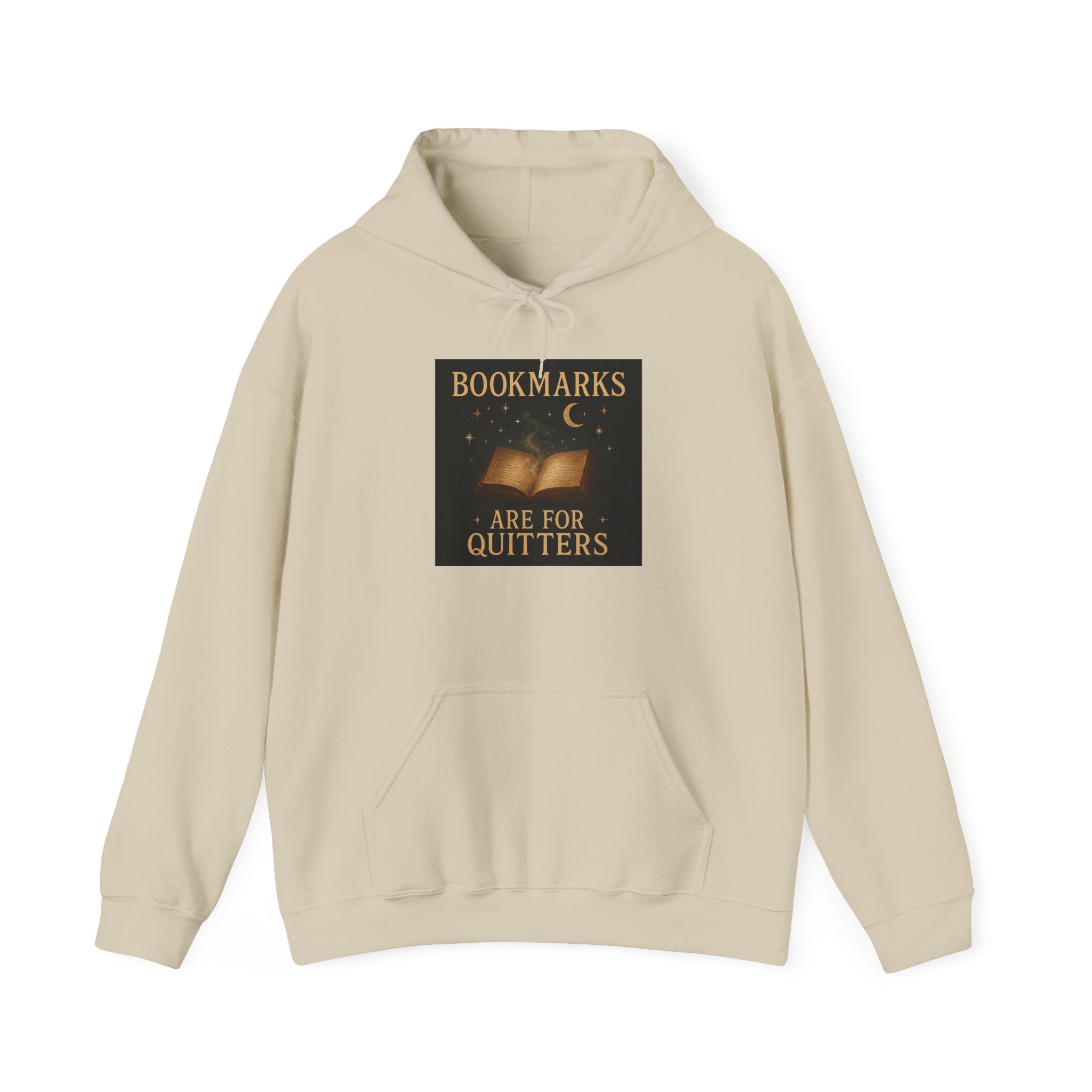 Cozy Literary Hoodie - Bookmarks Are for Quitters, Gift for Book Lovers, Reading Hoodie, Literary Apparel, Cozy Sweatshirt