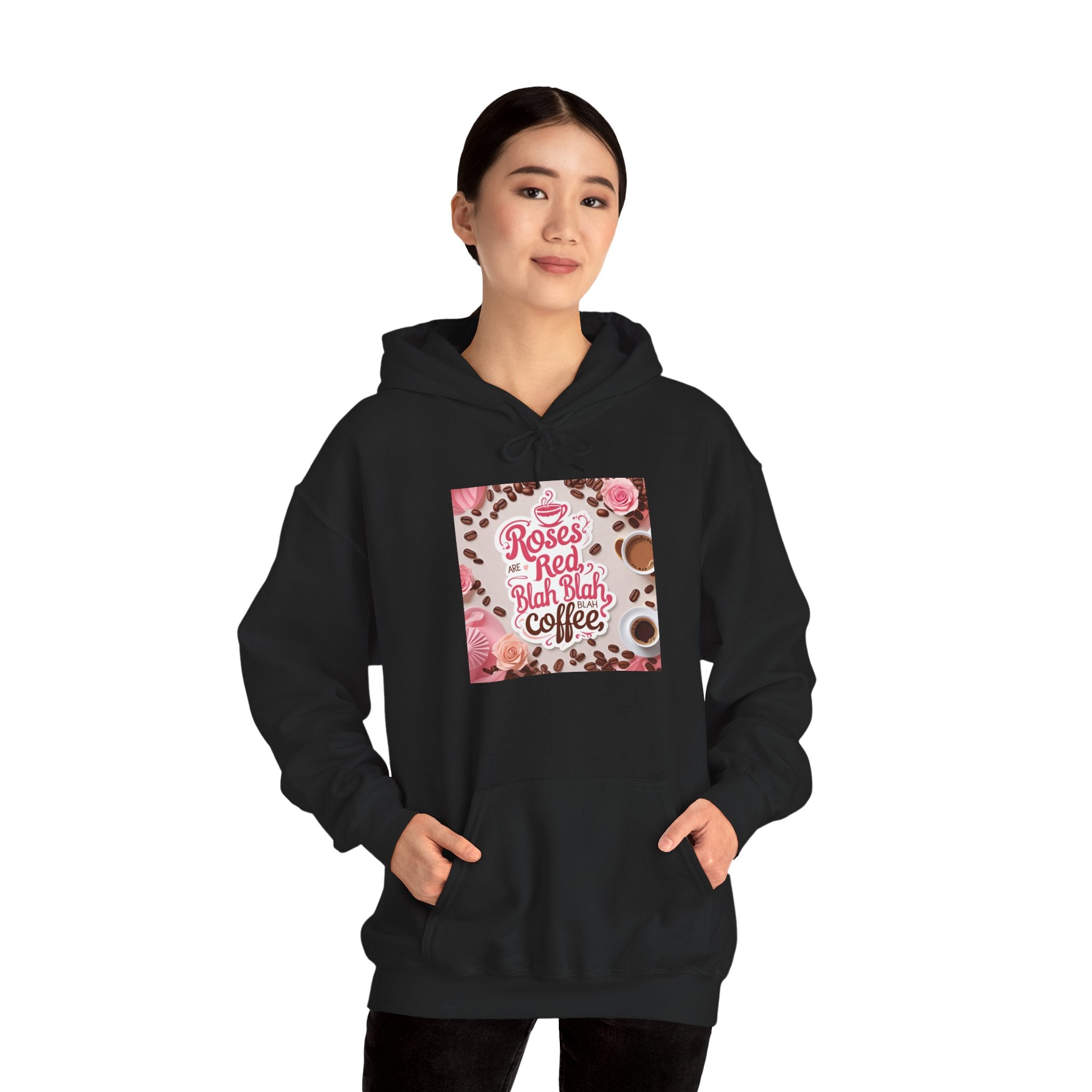 Roses are red...blah, blah blah, COFFEE! Vibrant Rich Coffee Hoodie, Perfect Gift for Coffee Enthusiasts, Ideal for Birthdays
