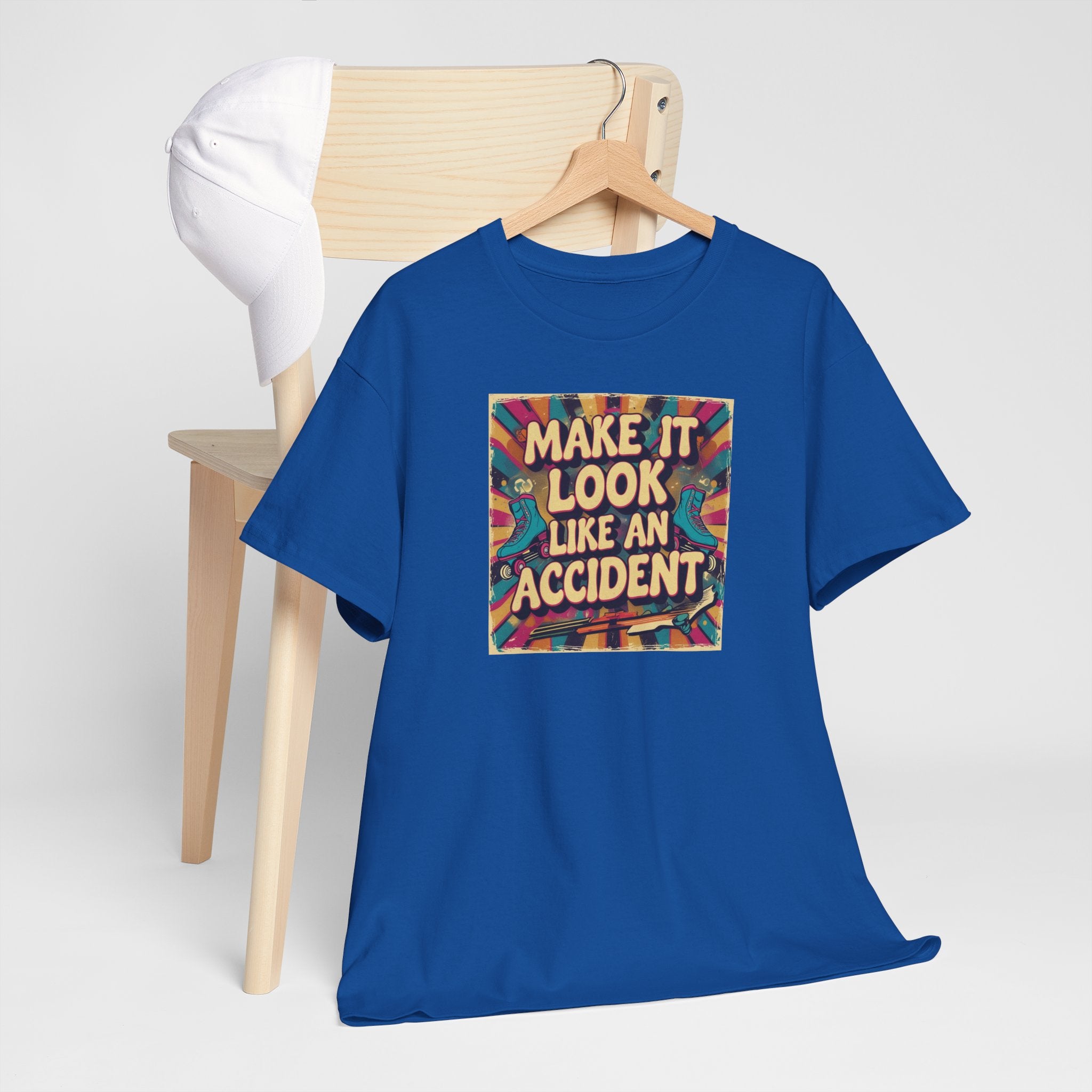 Playful Unisex Heavy Cotton Tee: Make It Look Like An Accident, Casual Wear, Gift for Friends, Fun Statement Shirt, Everyday Comfort