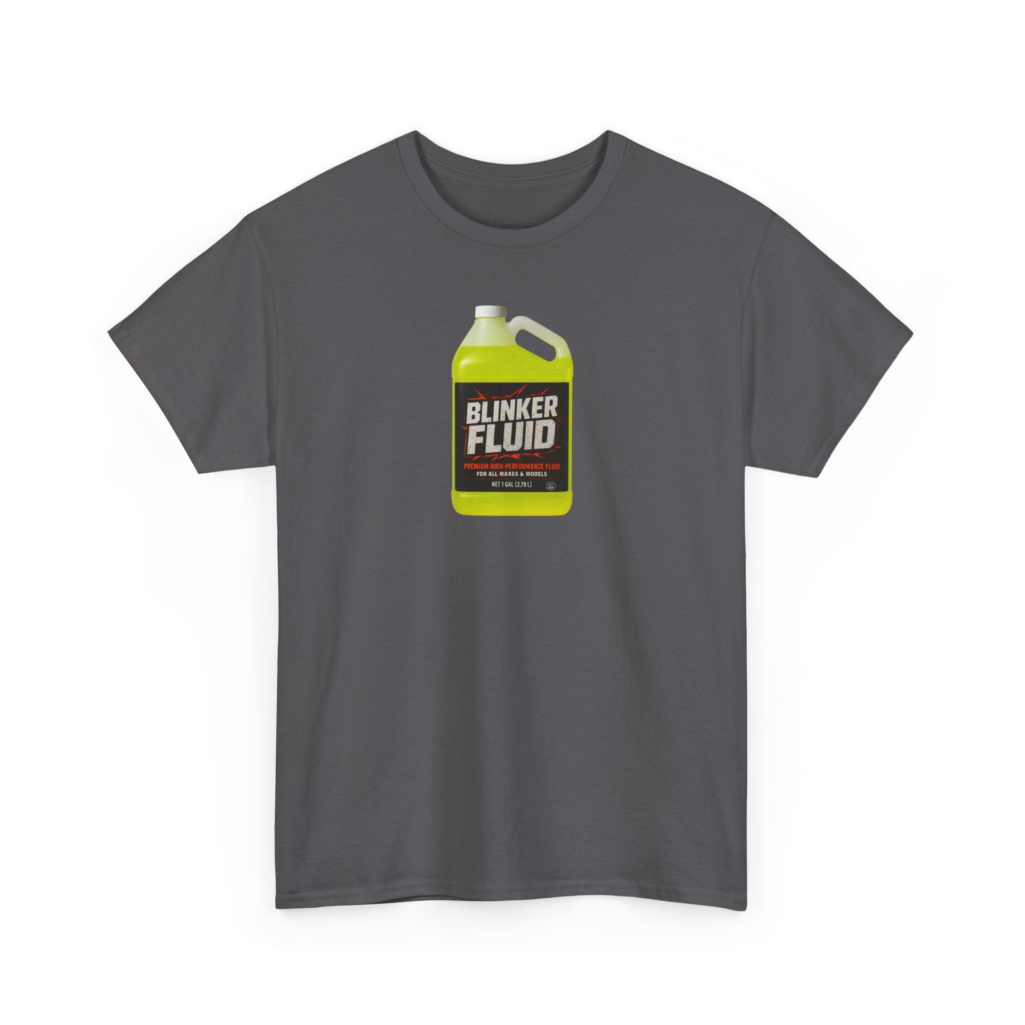 Humorous Blinker Fluid Tee, Funny T-Shirt, Car Lover Gift, Gag Gift, Unisex Heavy Cotton Shirt